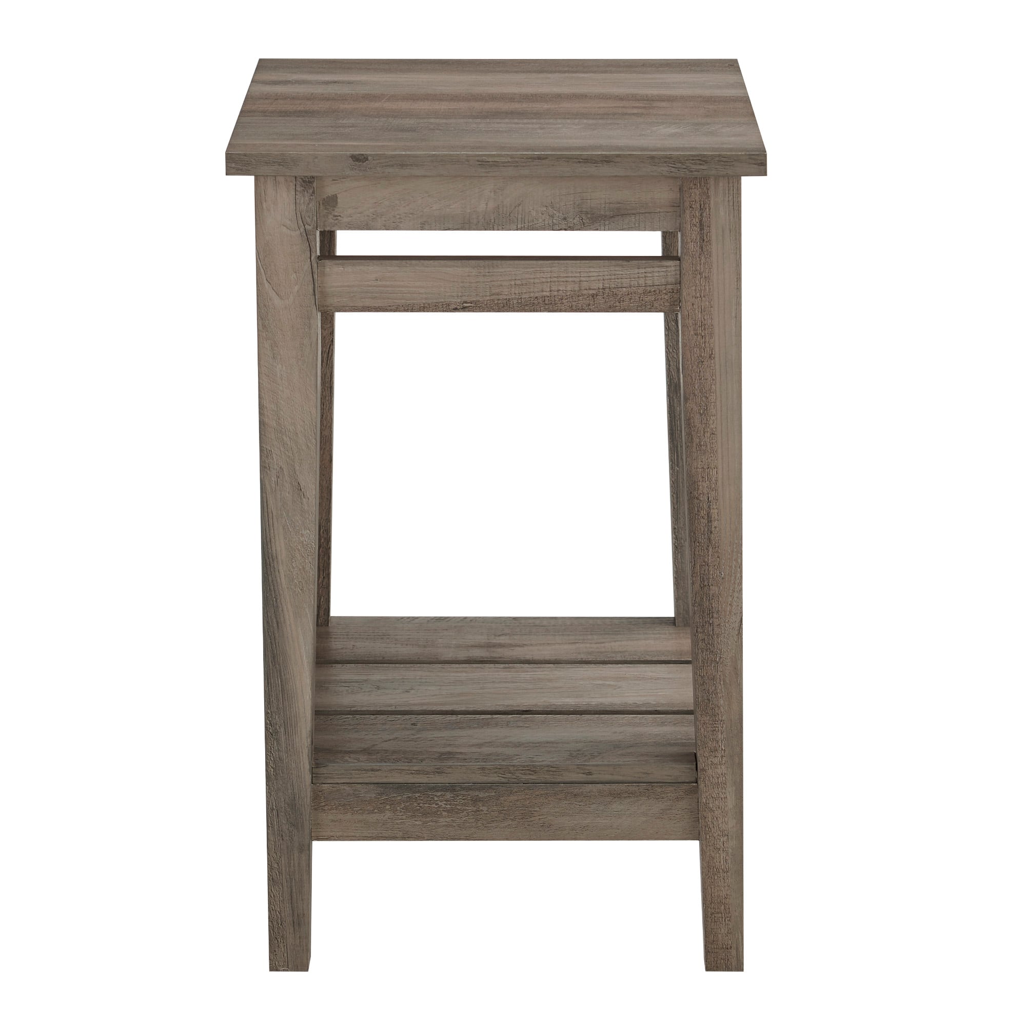 Walker Edison 18" Gray Wash Farmhouse Trim Side Table