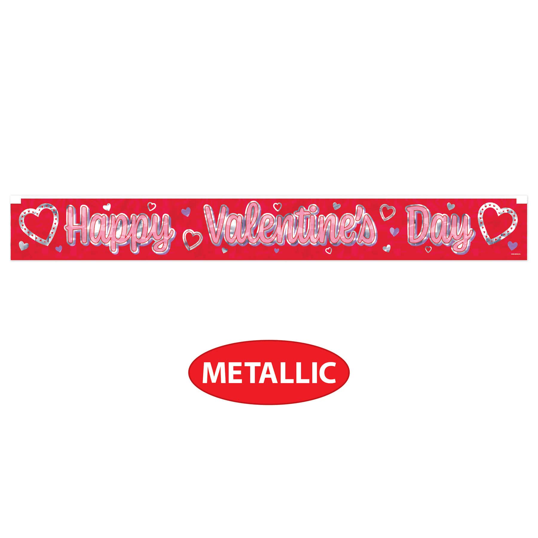 Beistle 5ft. Happy Valentine's Day Fringe Banners, 2ct.