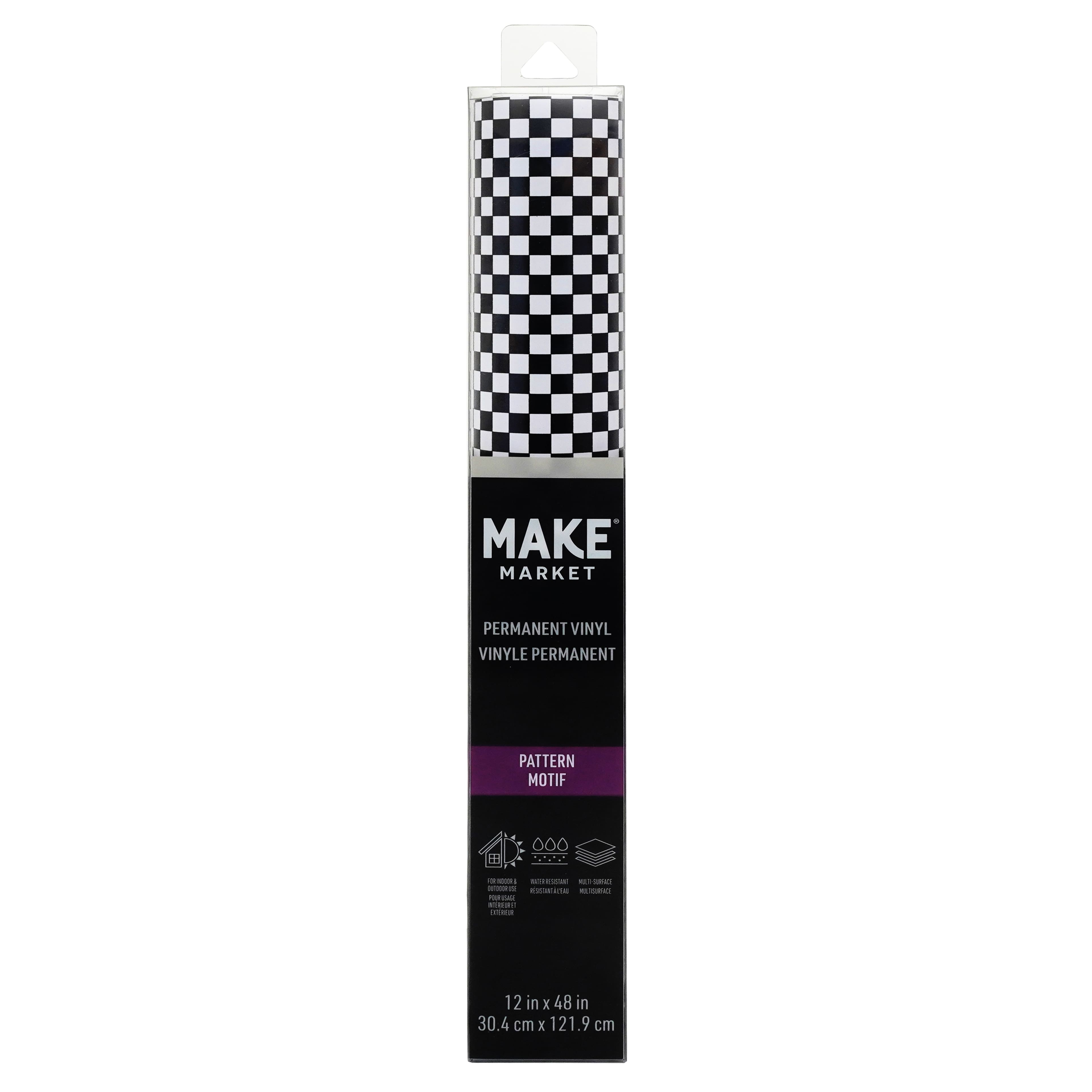 12 Pack: Checker Pattern Permanent Vinyl by Make Market®