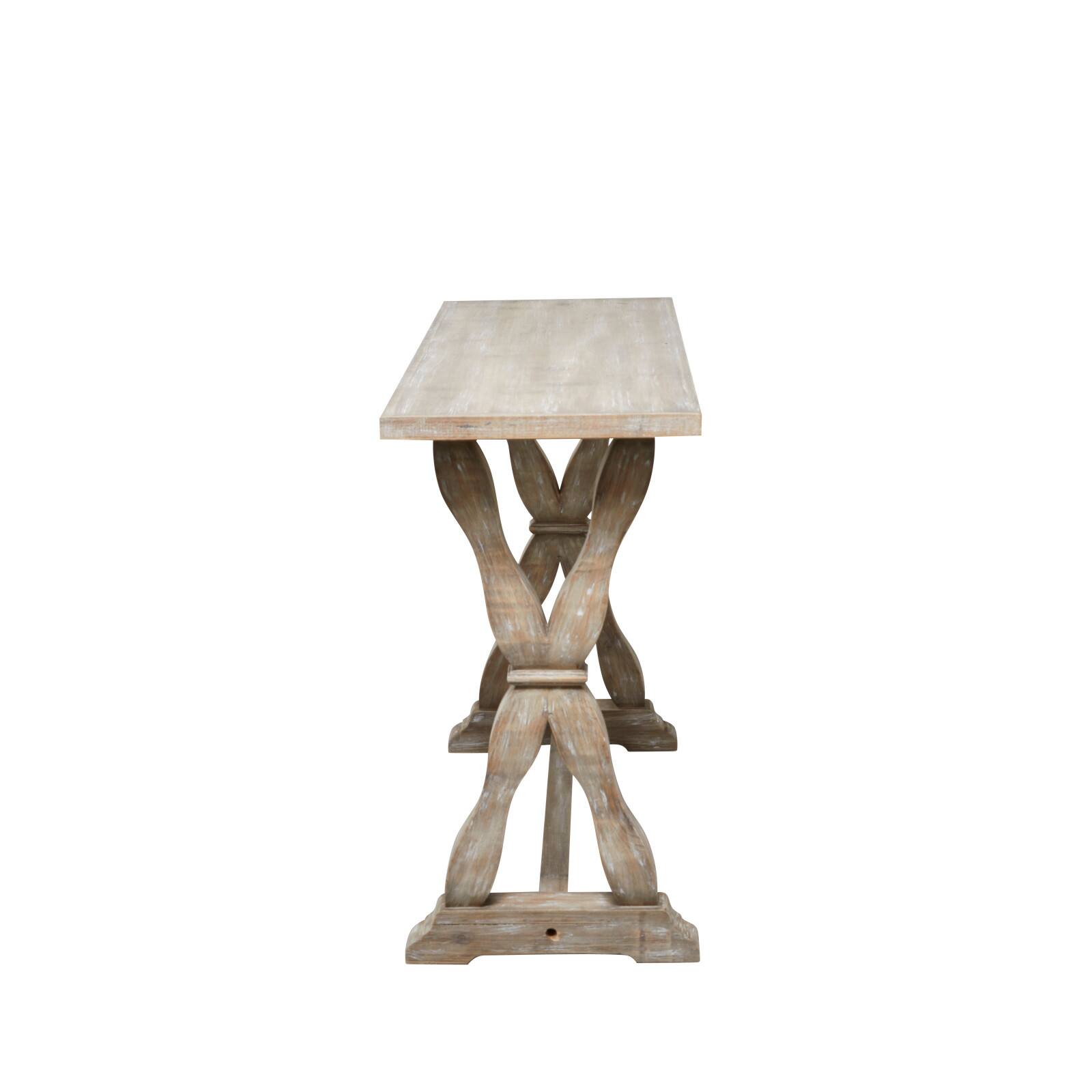 Brown Fir Farmhouse Console Table, 32" x 48" x 16"
