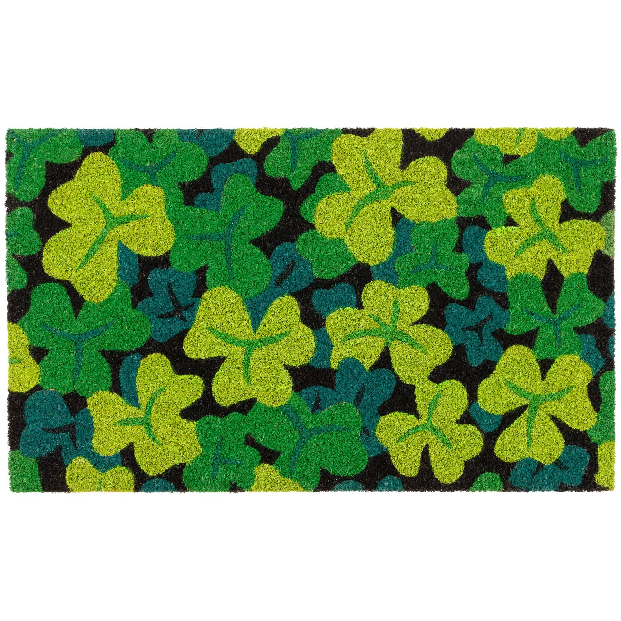 Light & Dark Green Shamrock Doormat