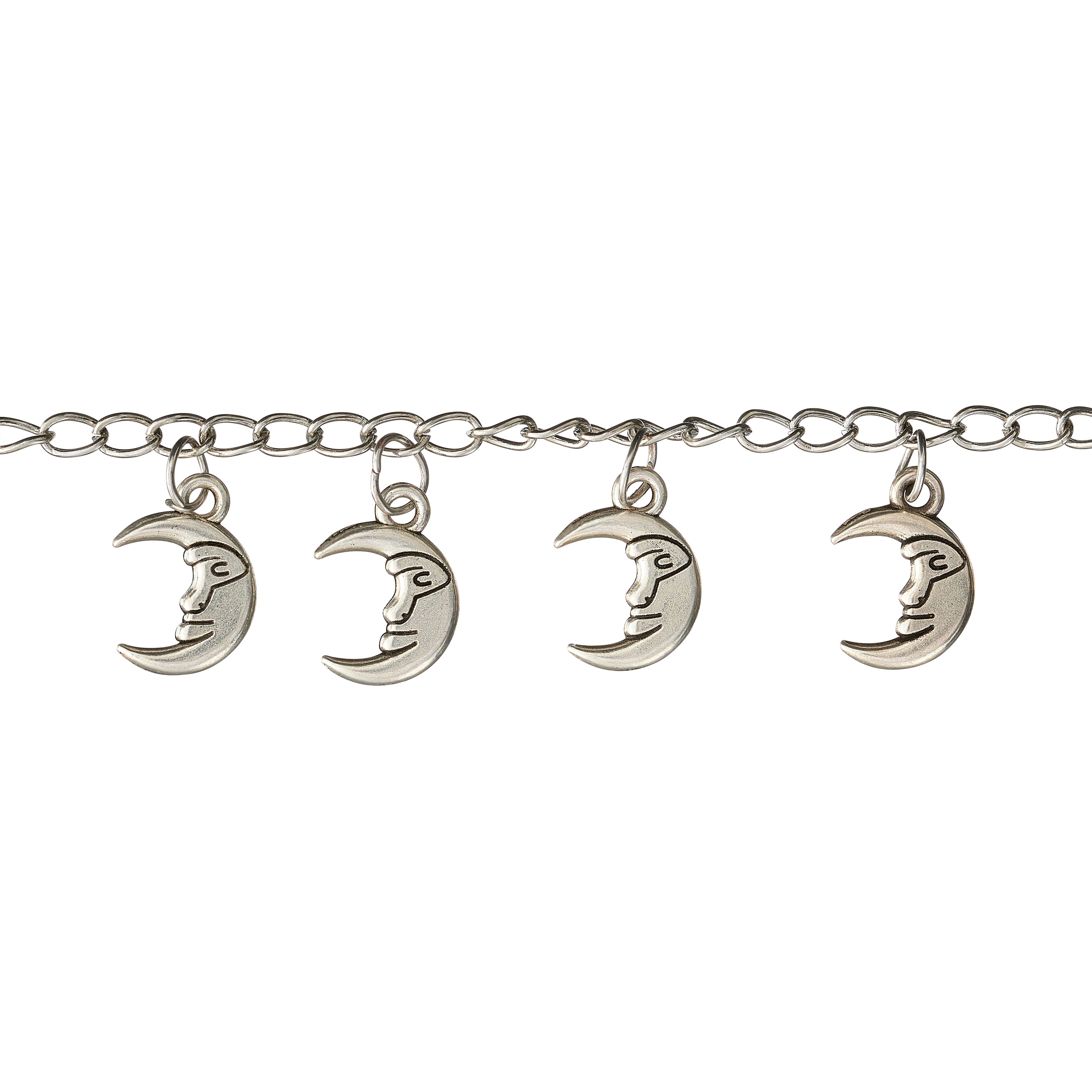 Silver Metal Moon Charms, 16mm by Bead Landing™