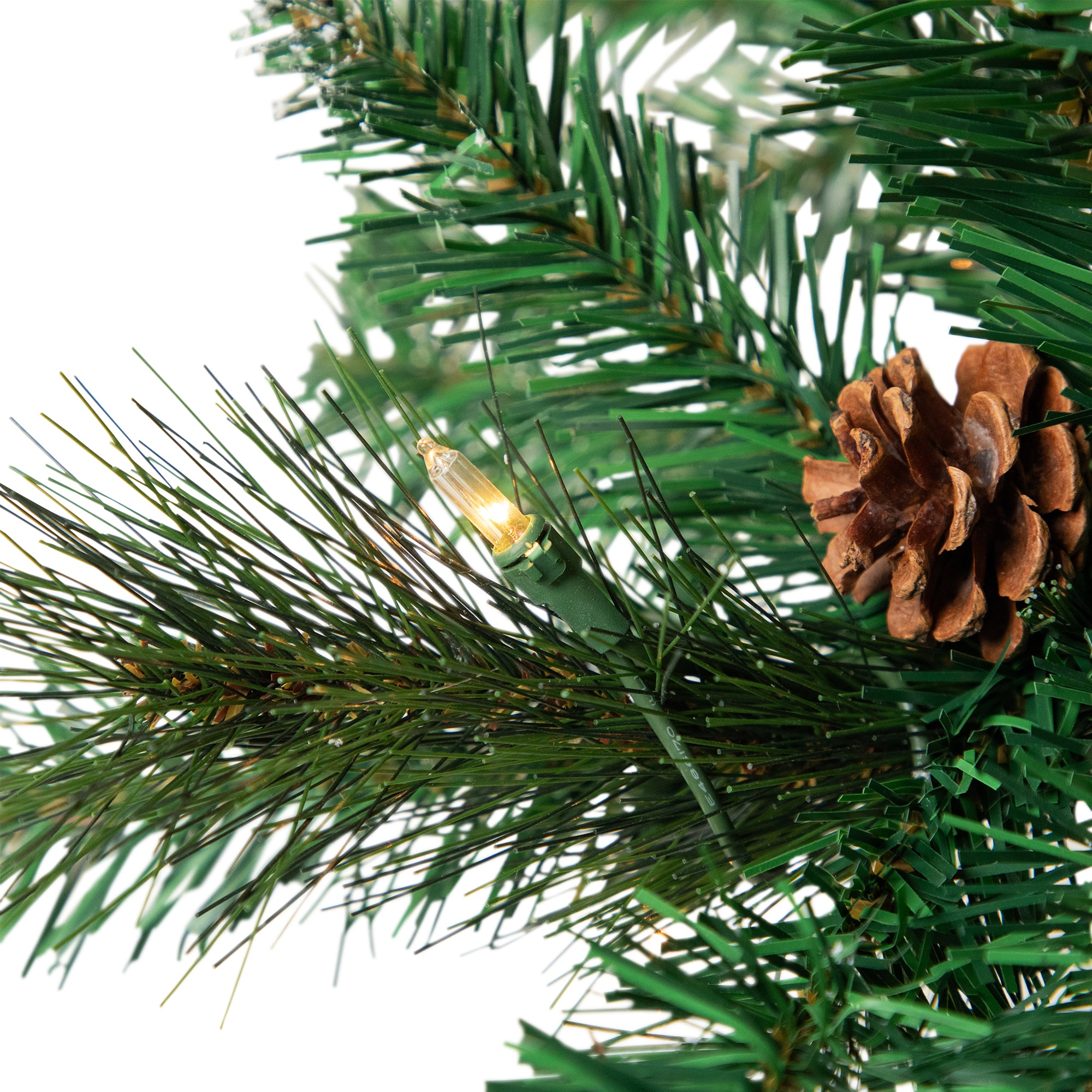 4ft. Pre-Lit Frosted Carolina Berry Spruce Artificial Christmas Tree, Clear Lights