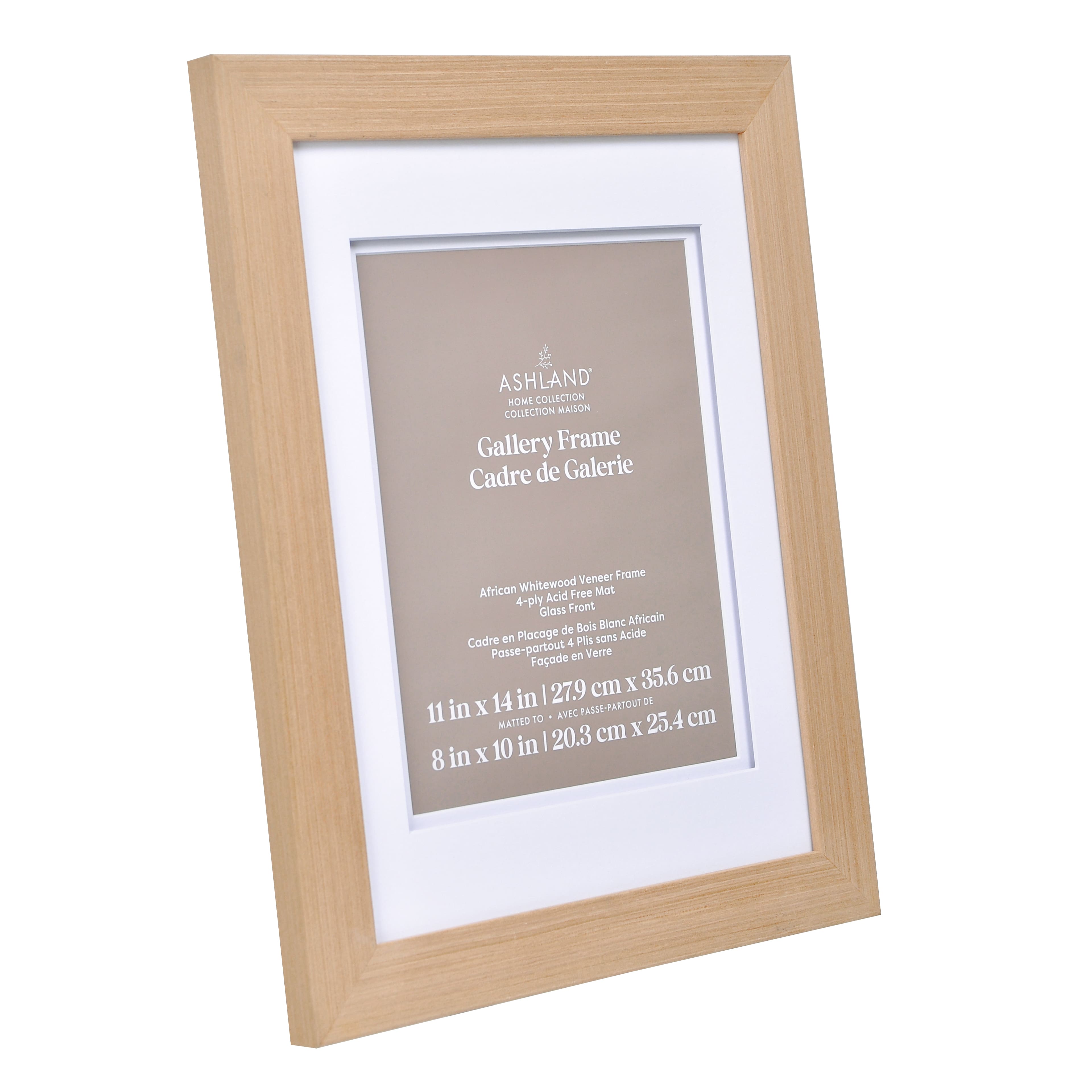 Home Natural African Whitewood Veneer Matted Wall Frame by Ashland®