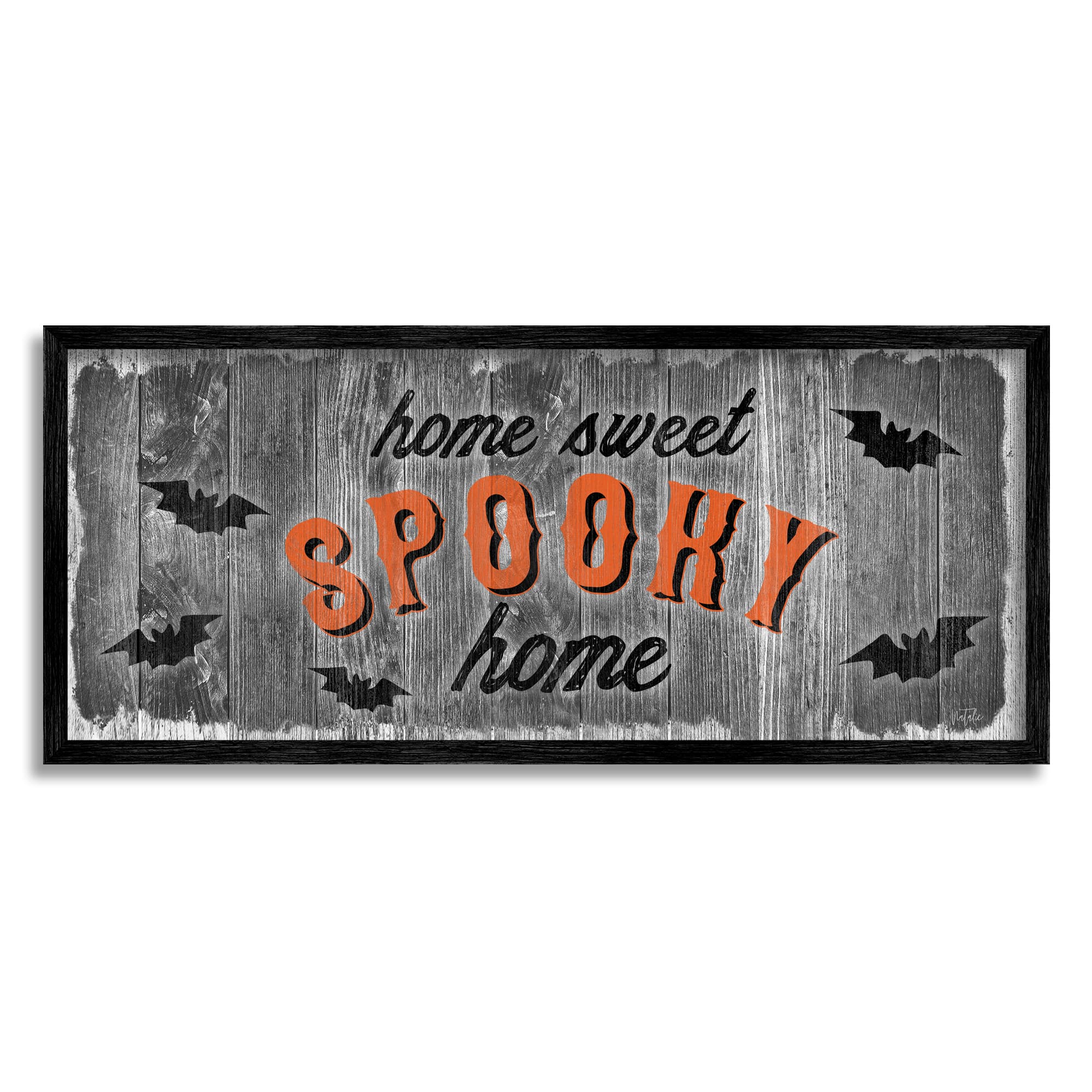 Stupell Industries Sweet Spooky Home Sign Framed Giclee Art