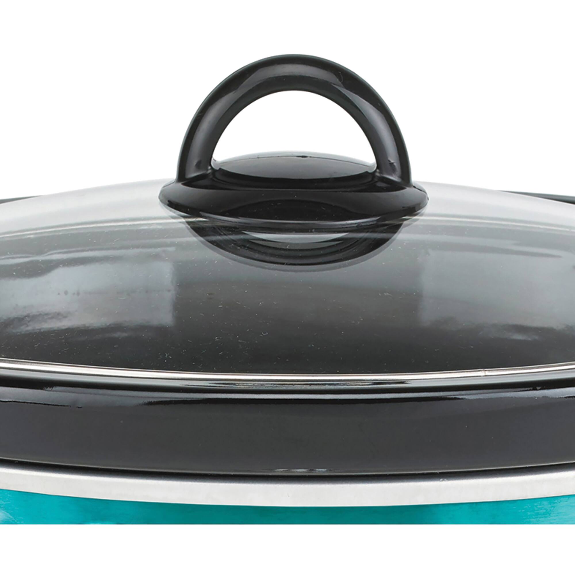 Brentwood Blue 4.5qt. Scallop-Pattern Slow Cooker