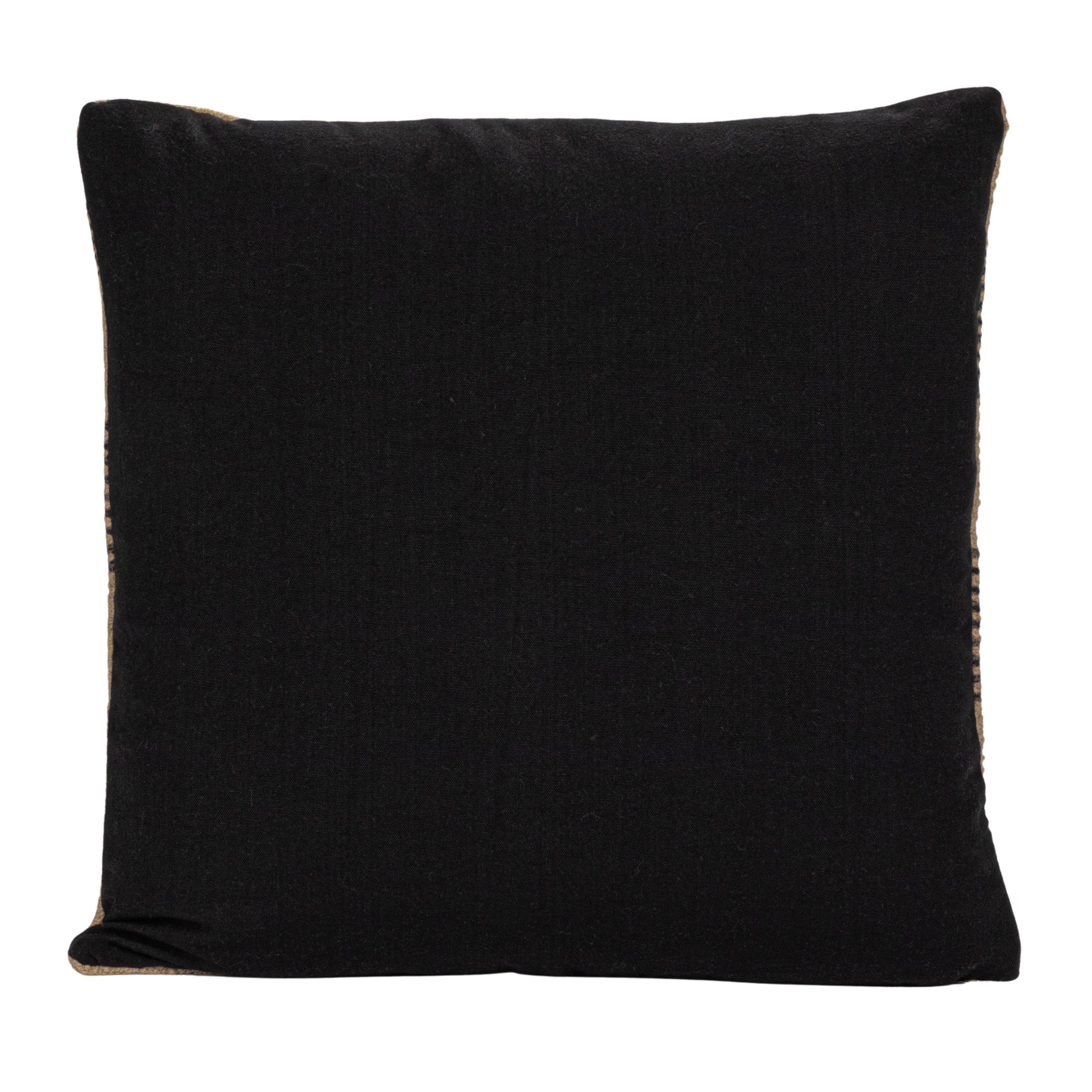 Hello Honey® 20" x 20" Brown & Tan Checkered Indoor & Outdoor Hand-Woven Fabric Pillow