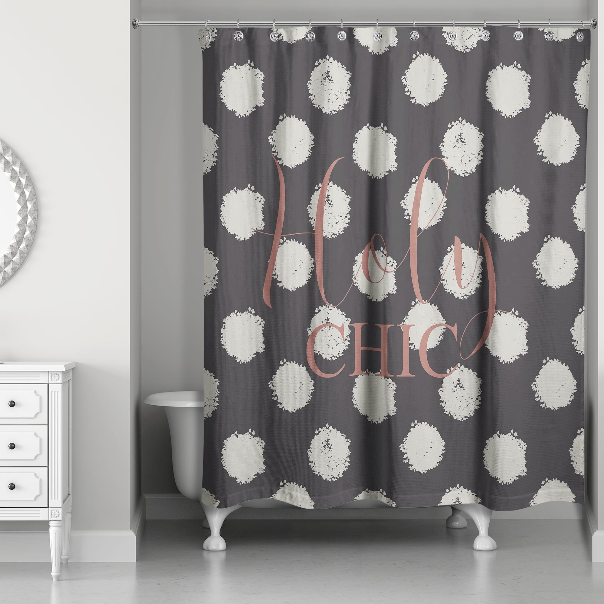 Holy Chic Polka Dots Shower Curtain