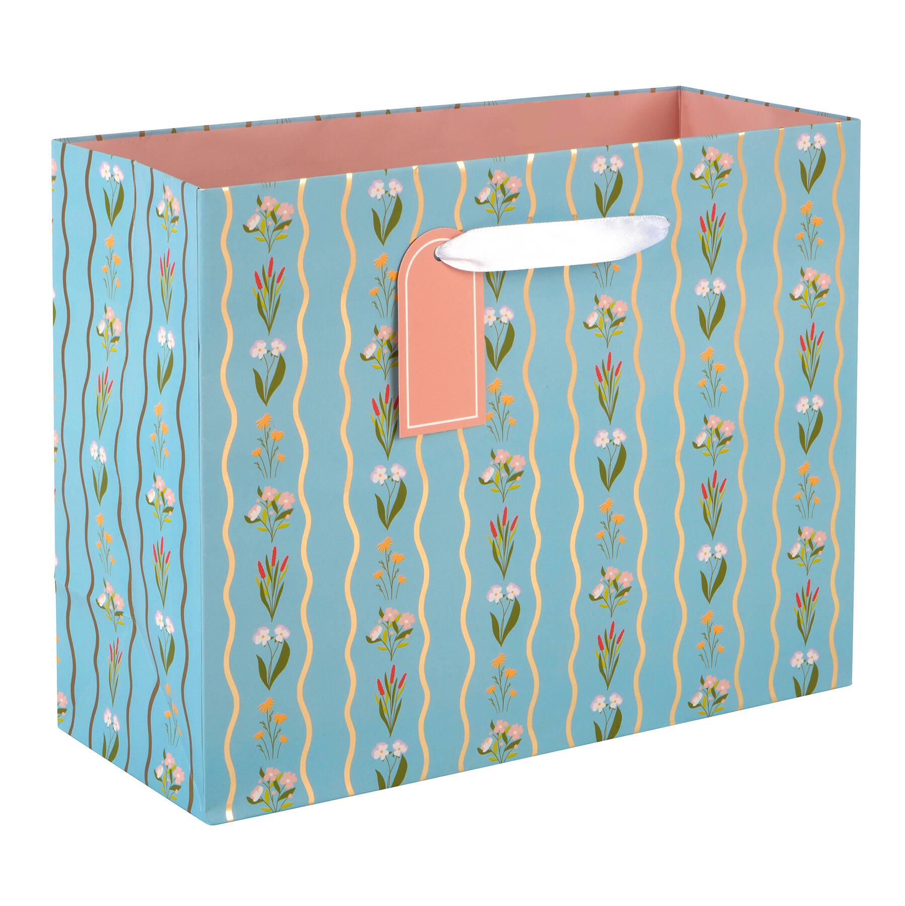 Medium Floral Stripes Gift Bag by Celebrate It™