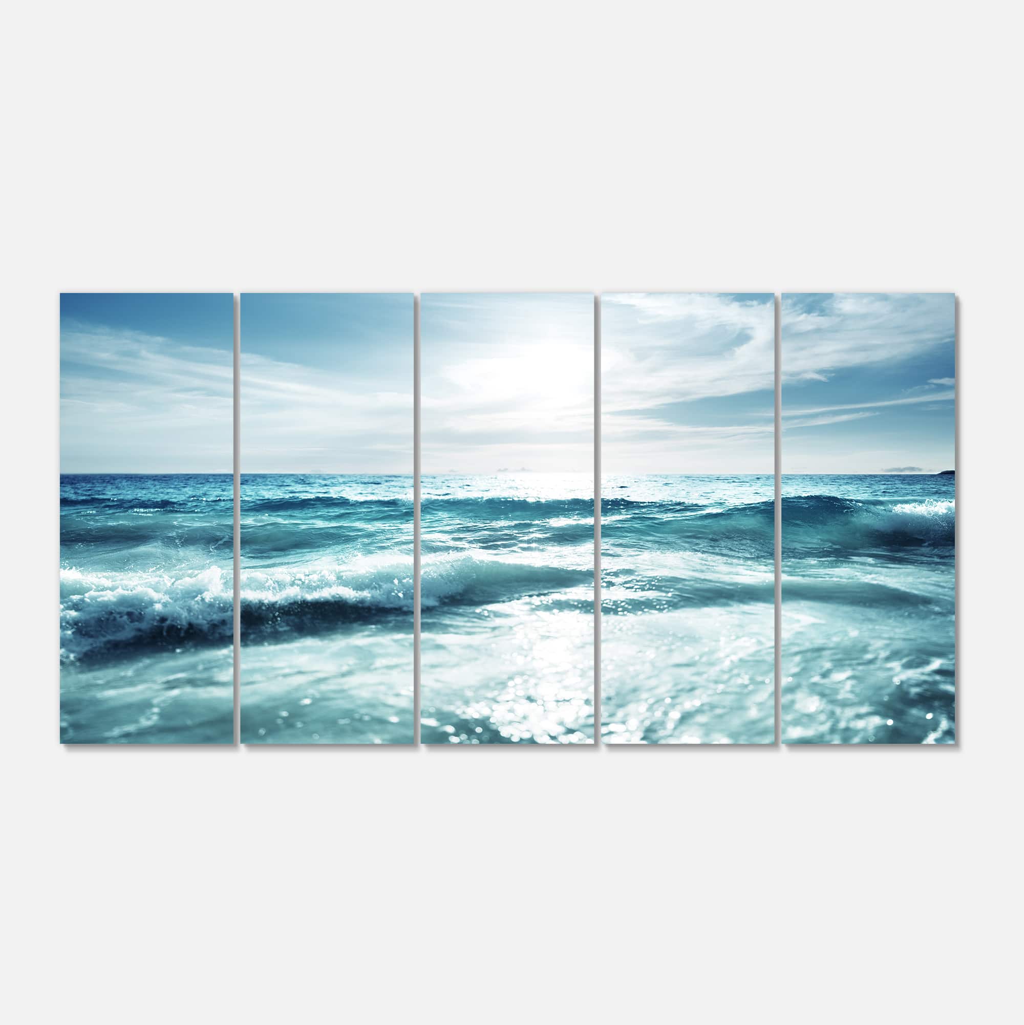 Designart - Seychelles Beach at Sunset - Seascape Canvas Art Print