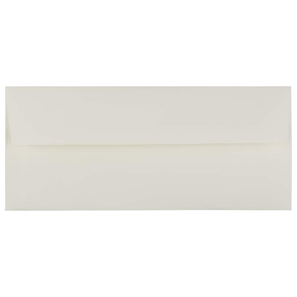 JAM Paper 4.12" x 9.5" Natural White Wove Strathmore Business Envelopes, 50ct.