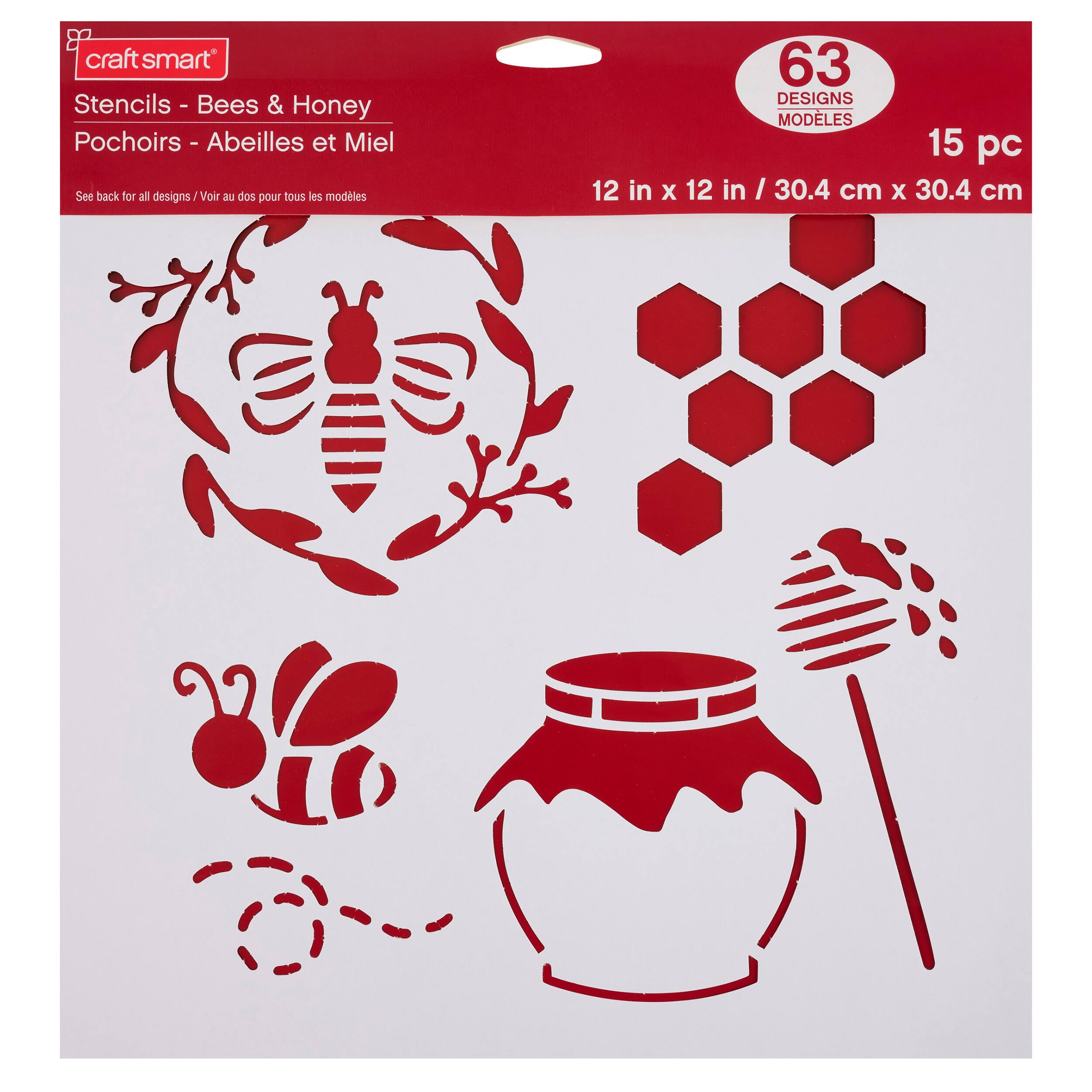 Bees & Honey Stencils by Craft Smart®, 12" x 12"