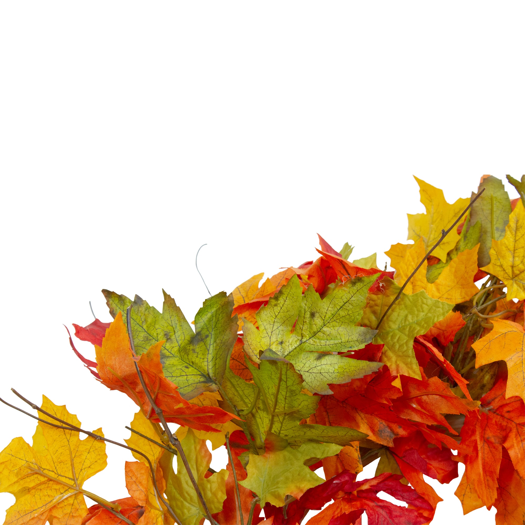 22 Yellow & Orange Foliage Fall Harvest Wreath
