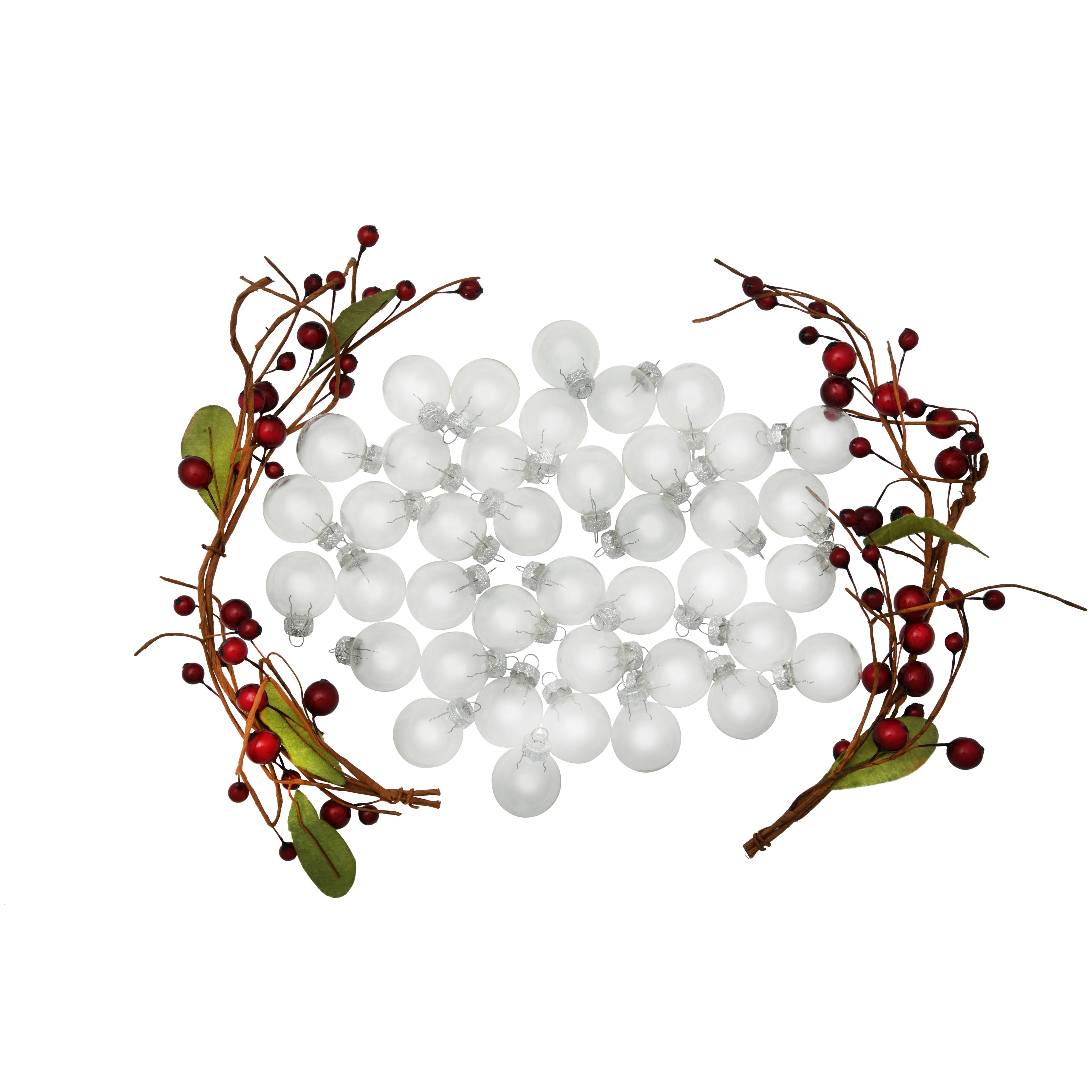 Whitehurst 40ct. 1.5" Clear Glass Ball Ornaments