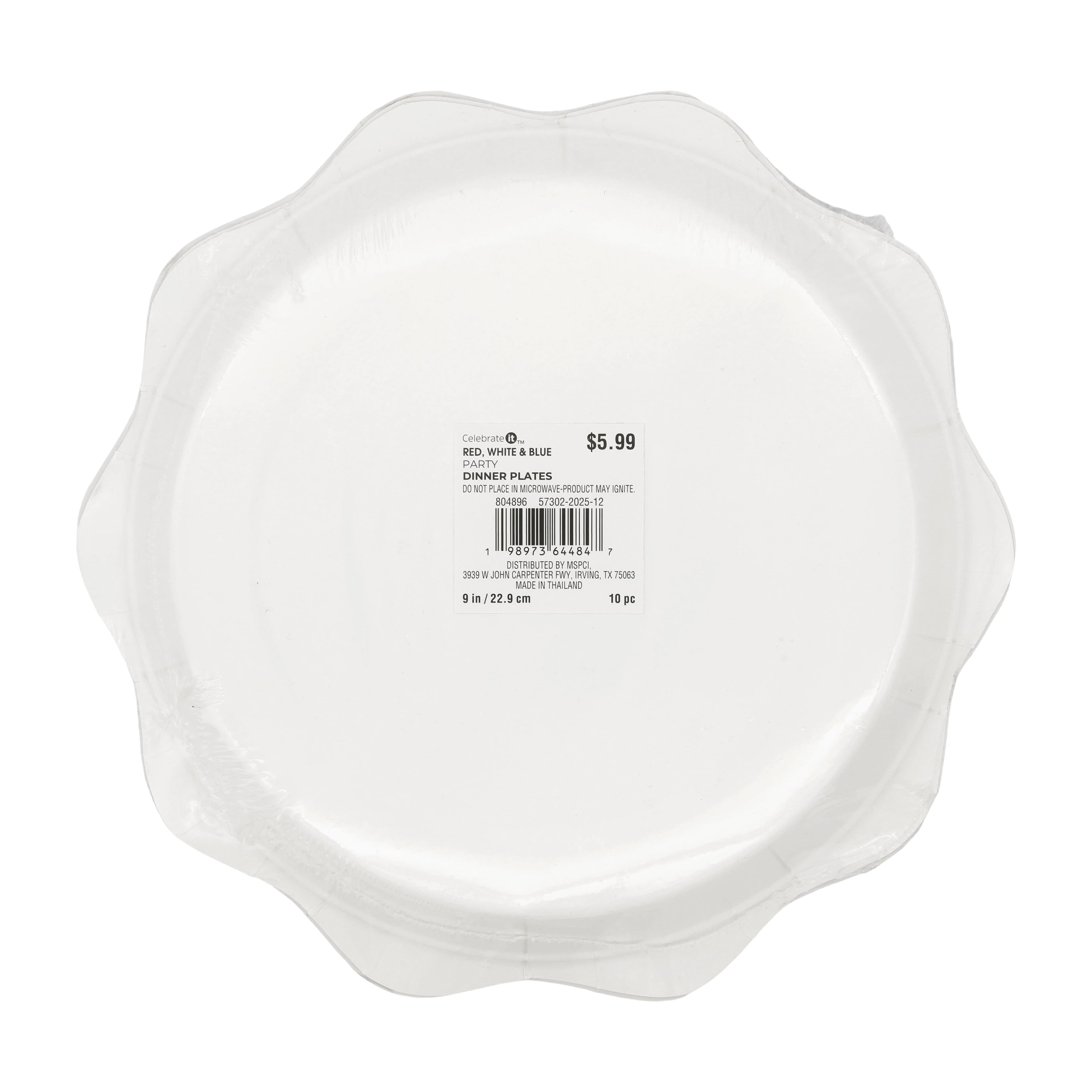 9" Red, White *& Blue Stars Dinner Plates, 10ct. by Celebrate It™