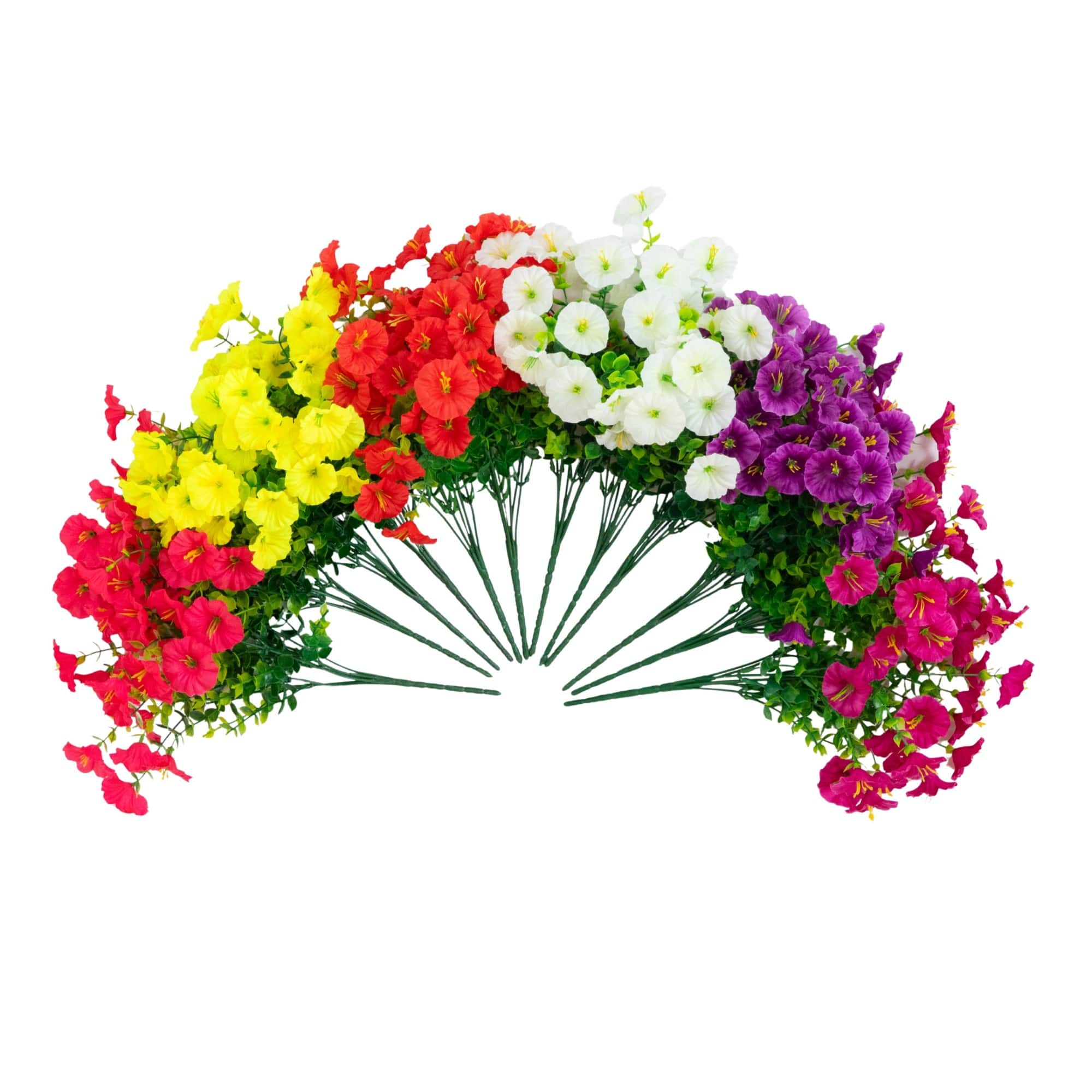 14" UV Resistant Artificial Morning Glory Bushes, 12ct.