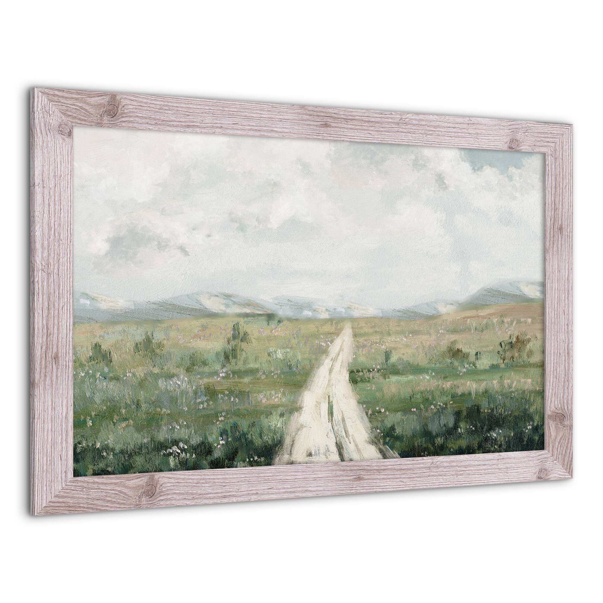 Calming Pathway Landscape Framed Print Wall Hanging