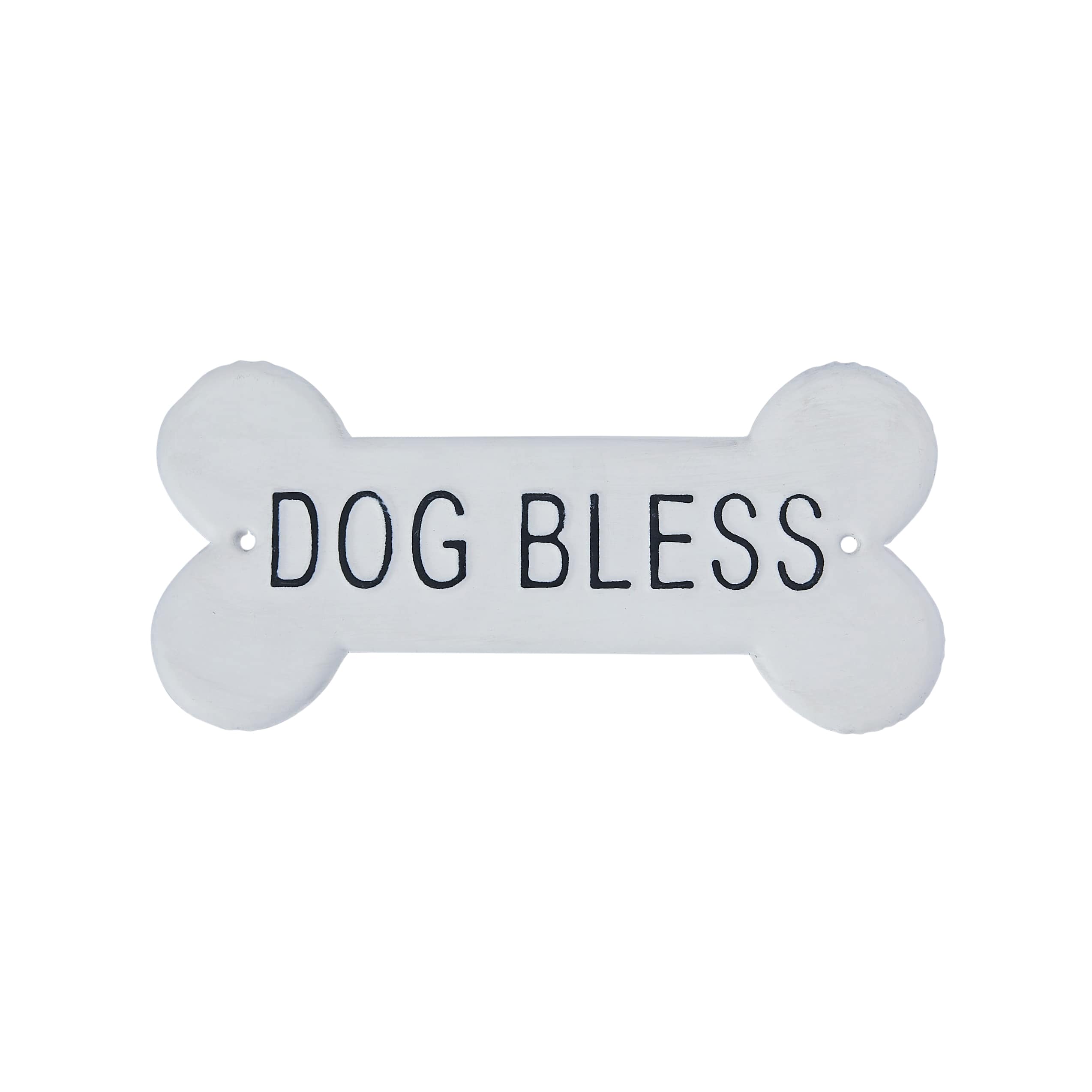 Hello Honey® White Decorative Metal Dog Bless Wall Sign