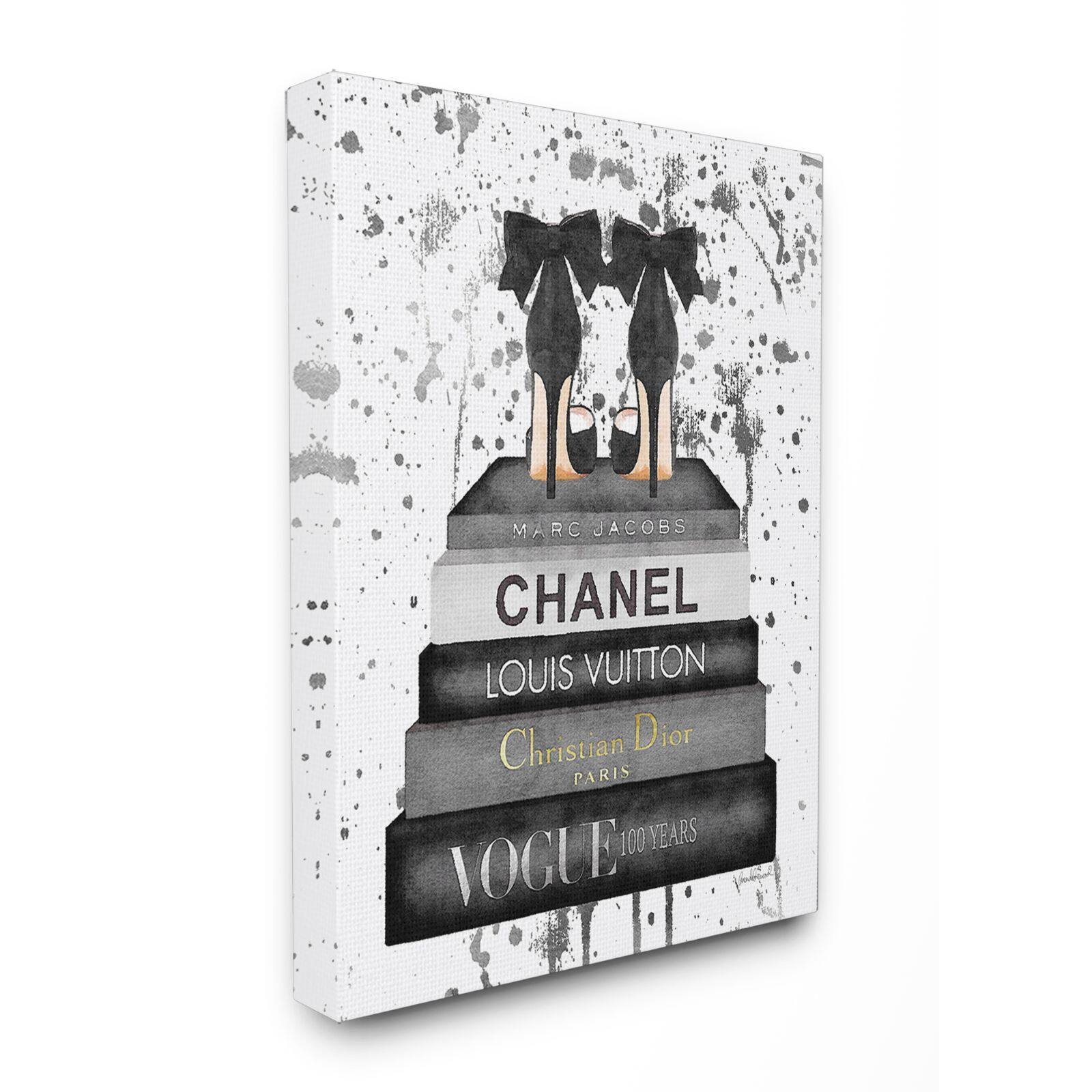 Stupell Industries Fashion Books & Gray Heels Canvas Wall Art
