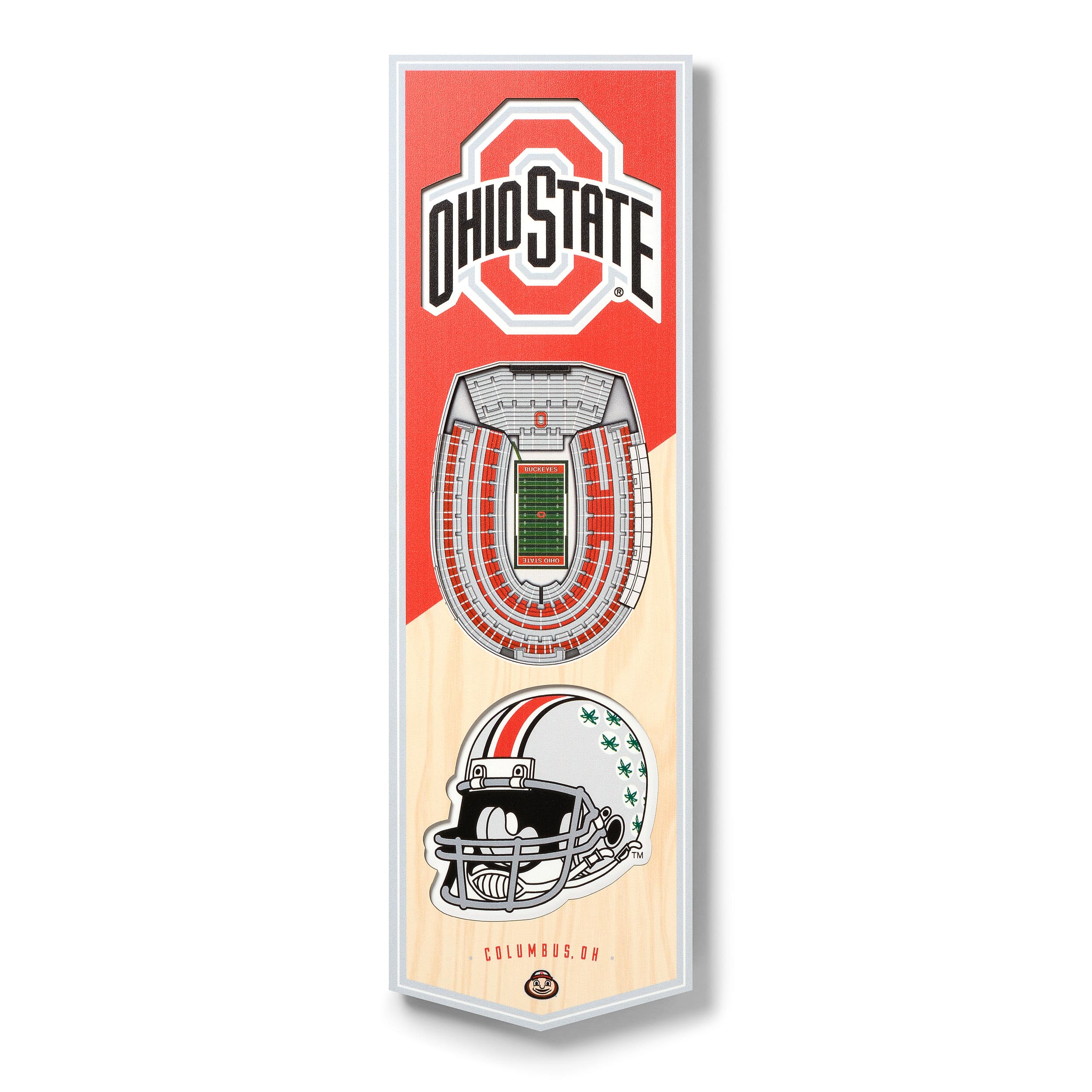 NCAA 6" x 19" StadiumView 3D Banner By Youthefan in Ohio State Buckeyes | Michaels®