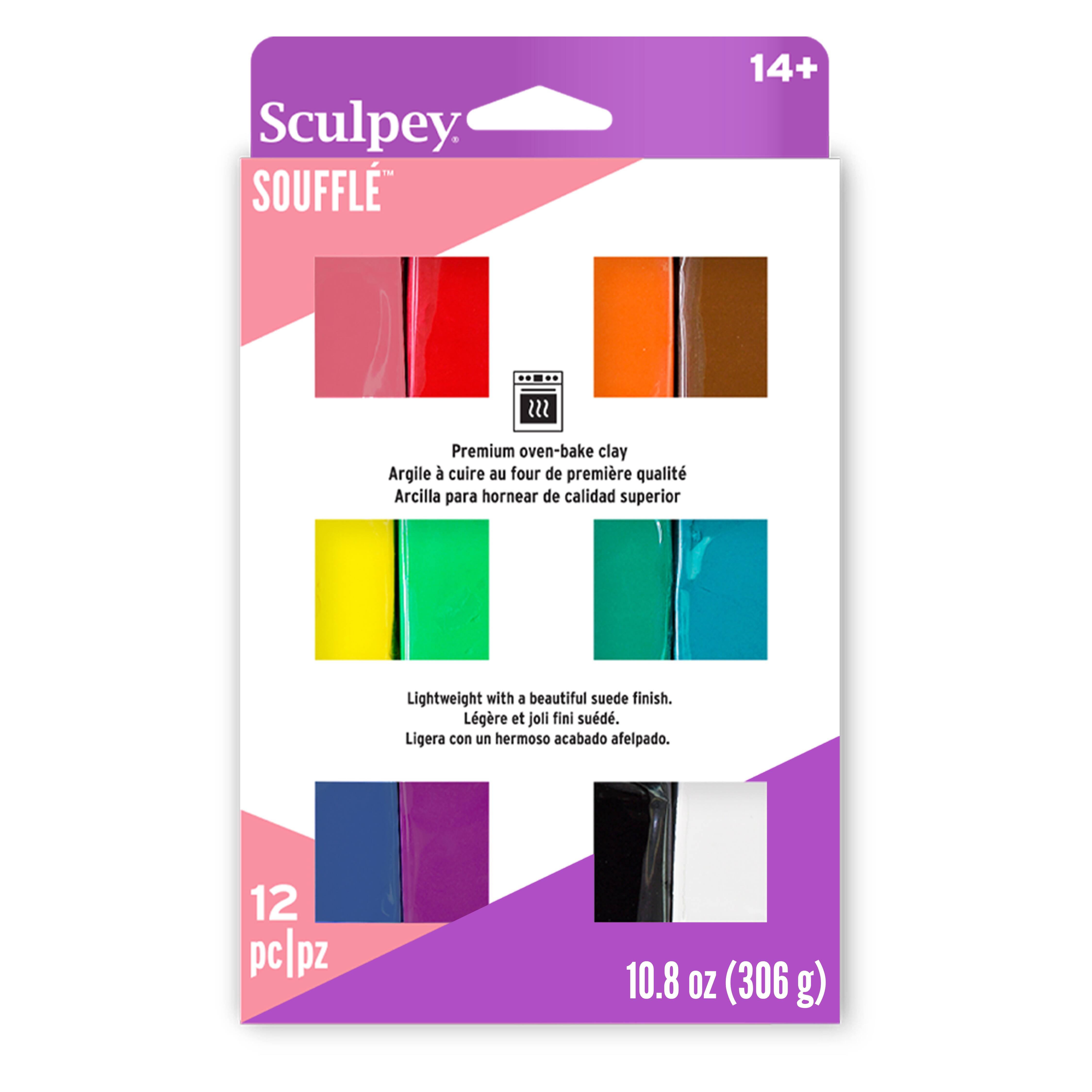6 Packs: 12 ct. (72 total) Sculpey Soufflé™ Color Sampler