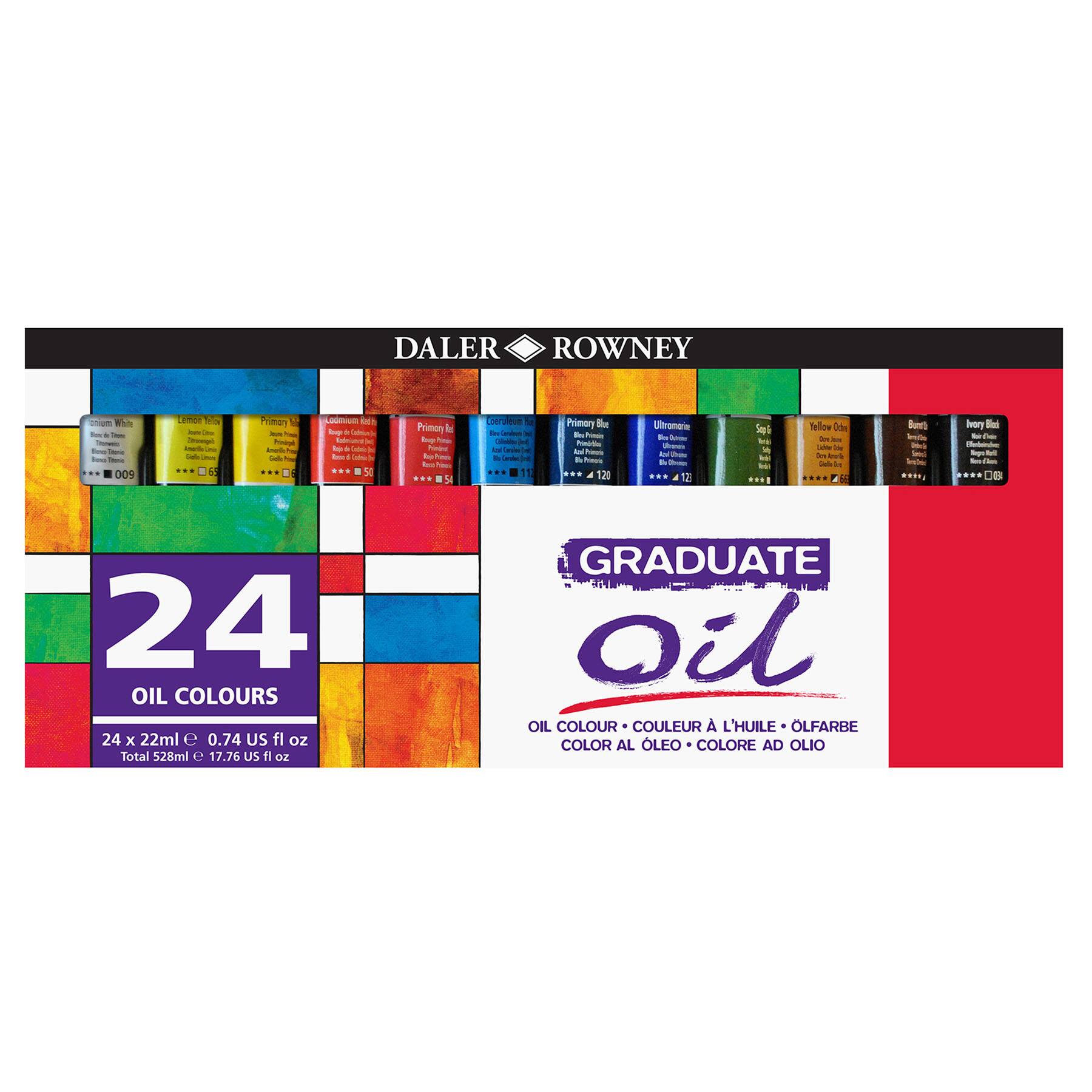 Daler-Rowney® Graduate 24 Color Oil Paint Set