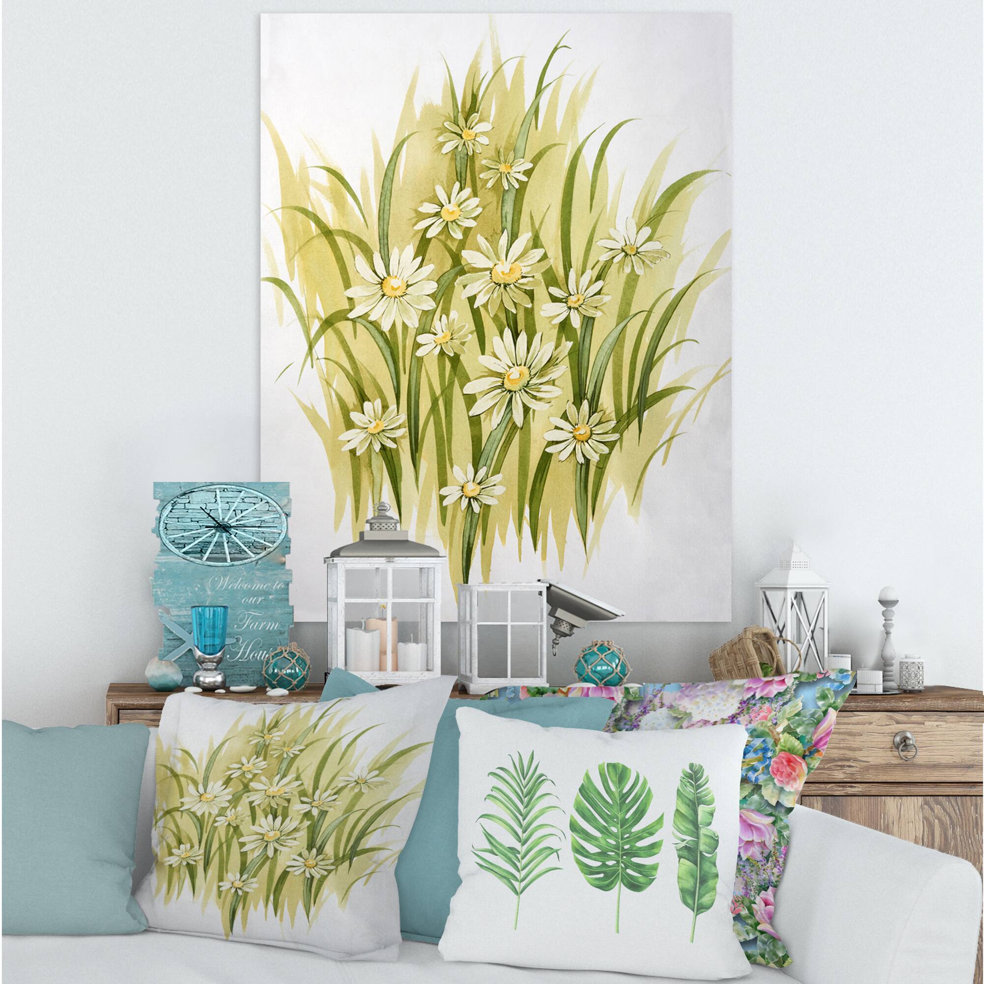 Designart - White Meadow Flowers