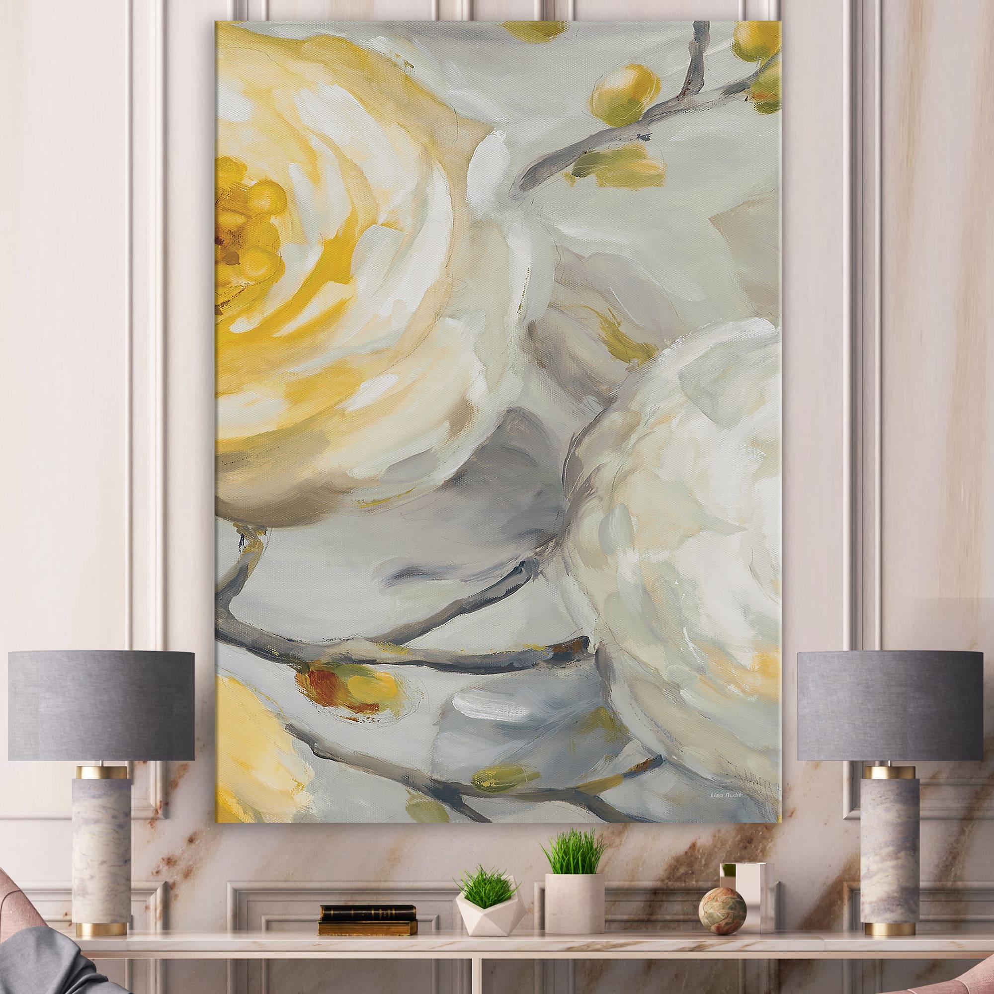 Designart - Sunshine Yellow Flower II - Floral Canvas Art