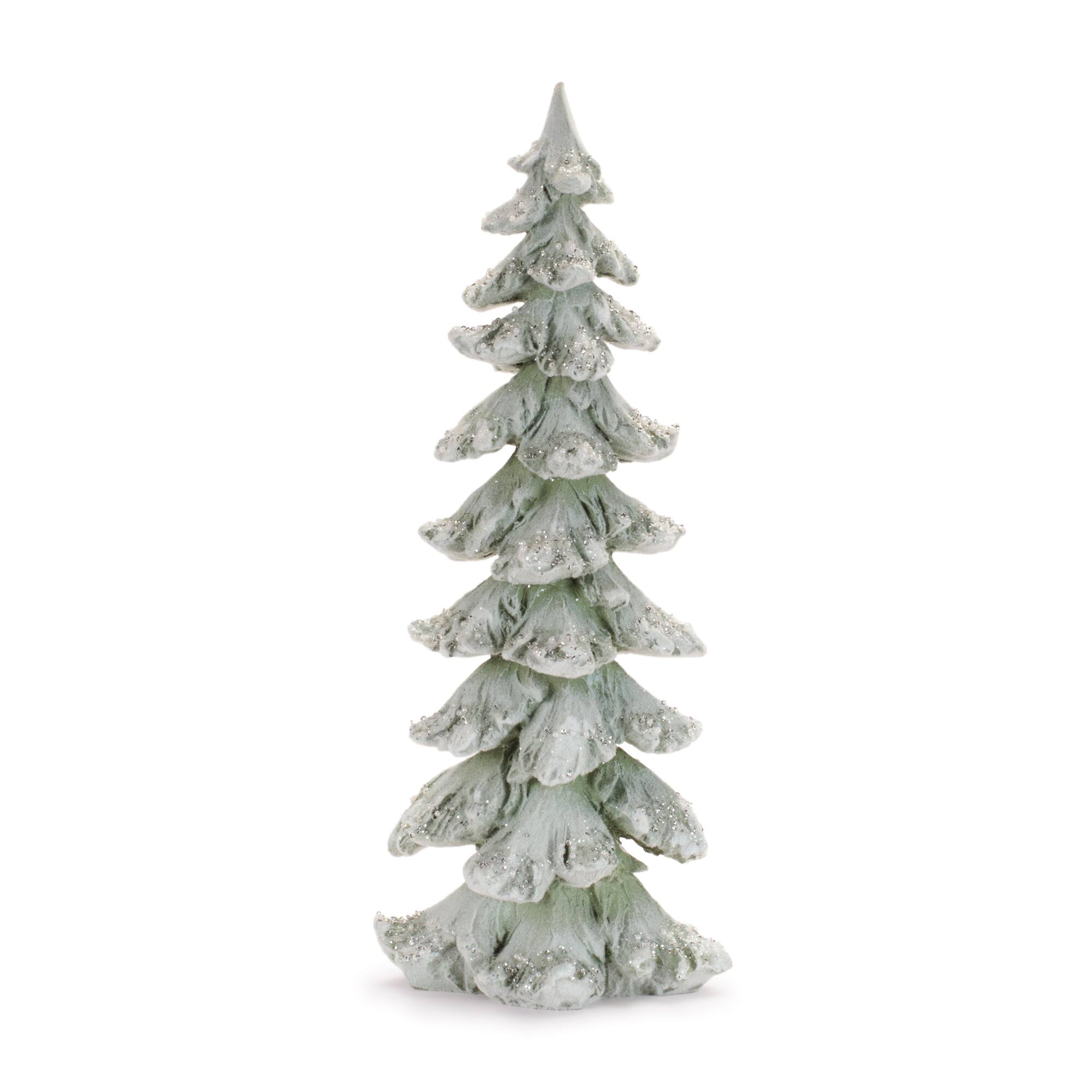 Melrose Green Frosted Evergreen Tree Set