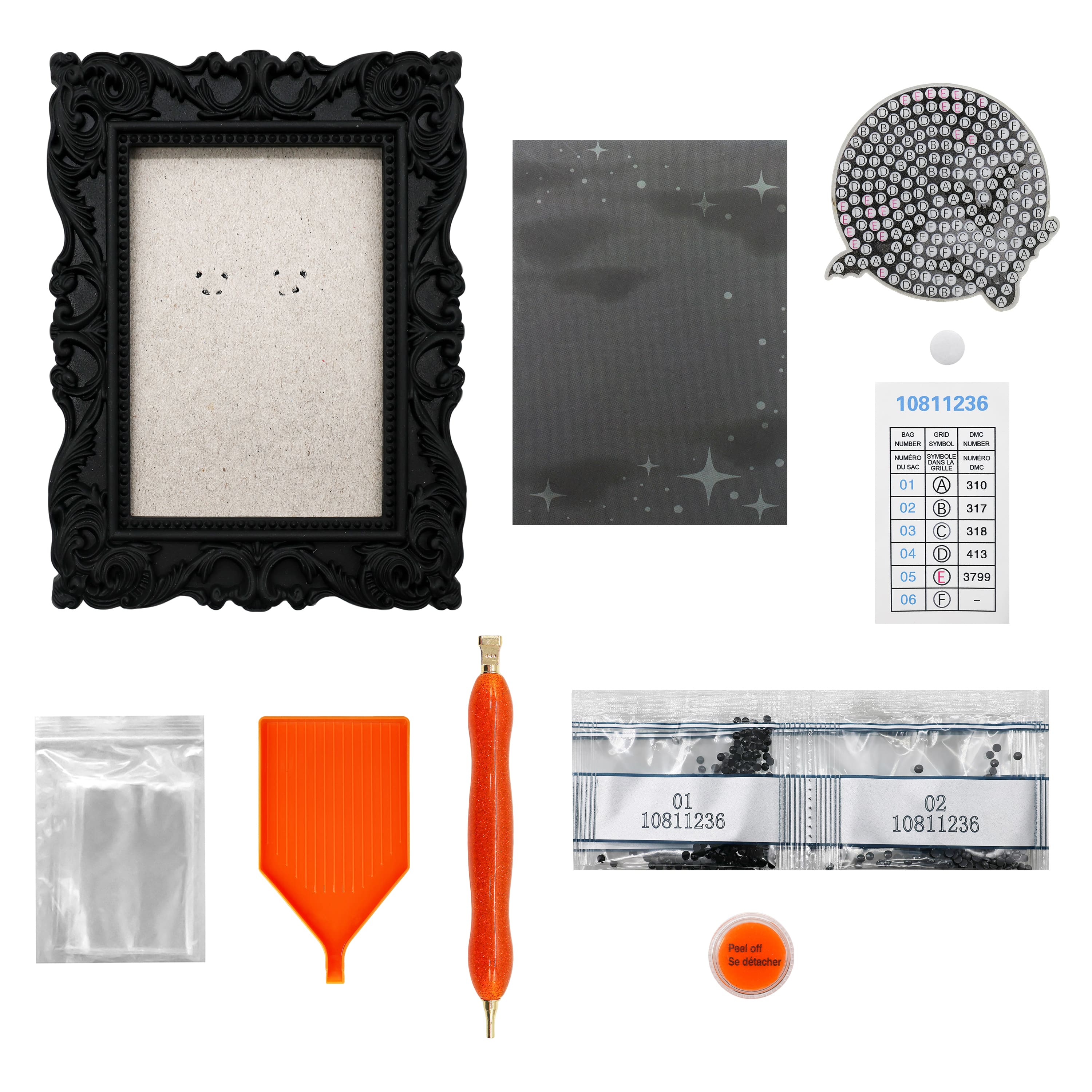 2" x 3" Moon & Bats Acrylic Surface Diamond Art Kit with Frame by Make Market®