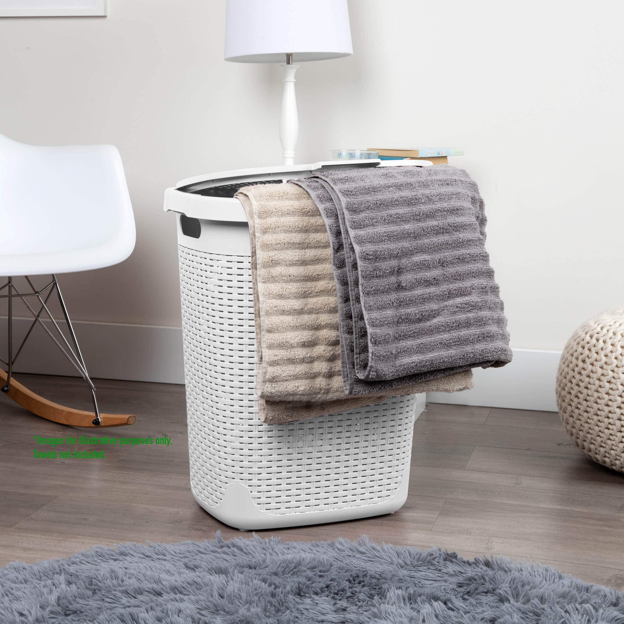 Mind Reader 21'' Hamper Laundry Basket with Cutout Handles