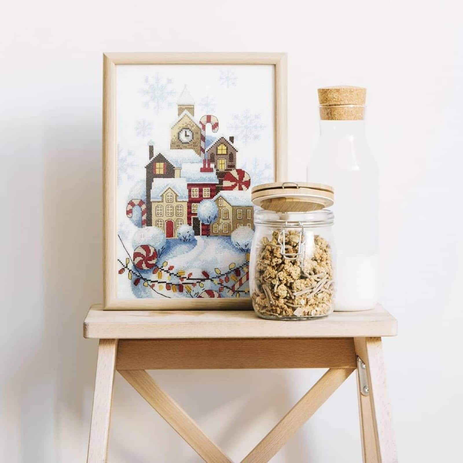 Crystal Art Counted Cross Stitch Kit Gingerbread House