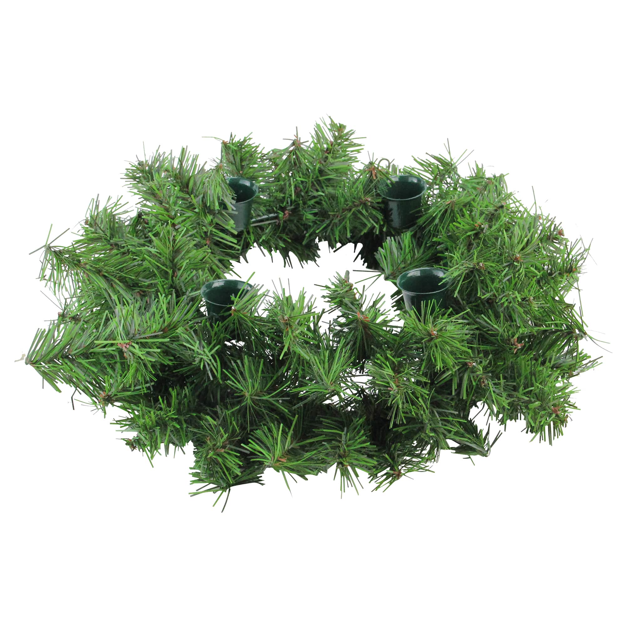 12" Pine Artificial Christmas Advent Candle Holder Wreath
