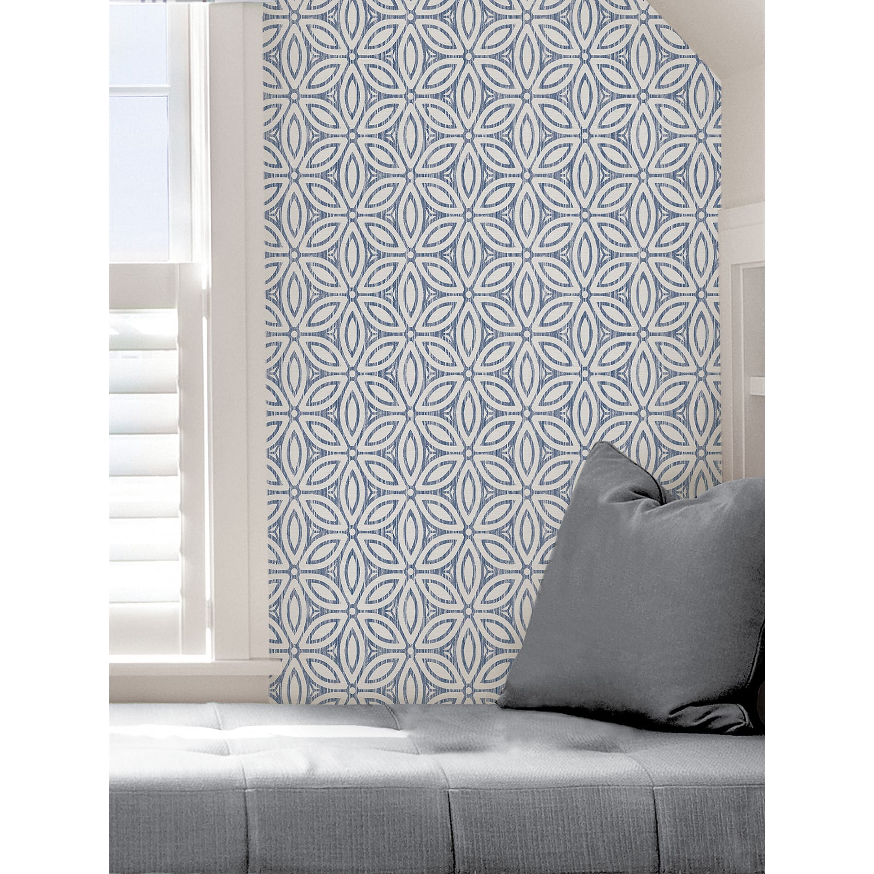 NuWallpaper Blue Hepatica Petal Peel & Stick String Wallpaper