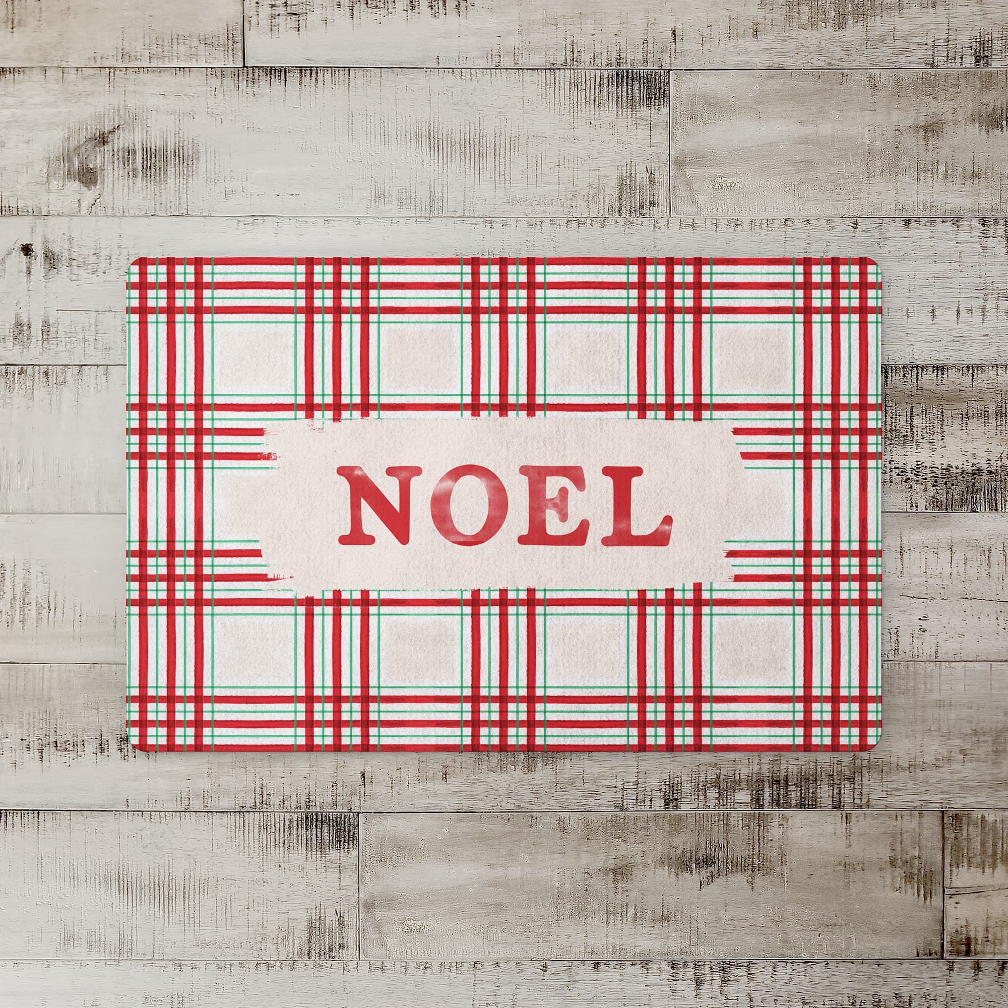 Noel Plaid Floor Mat