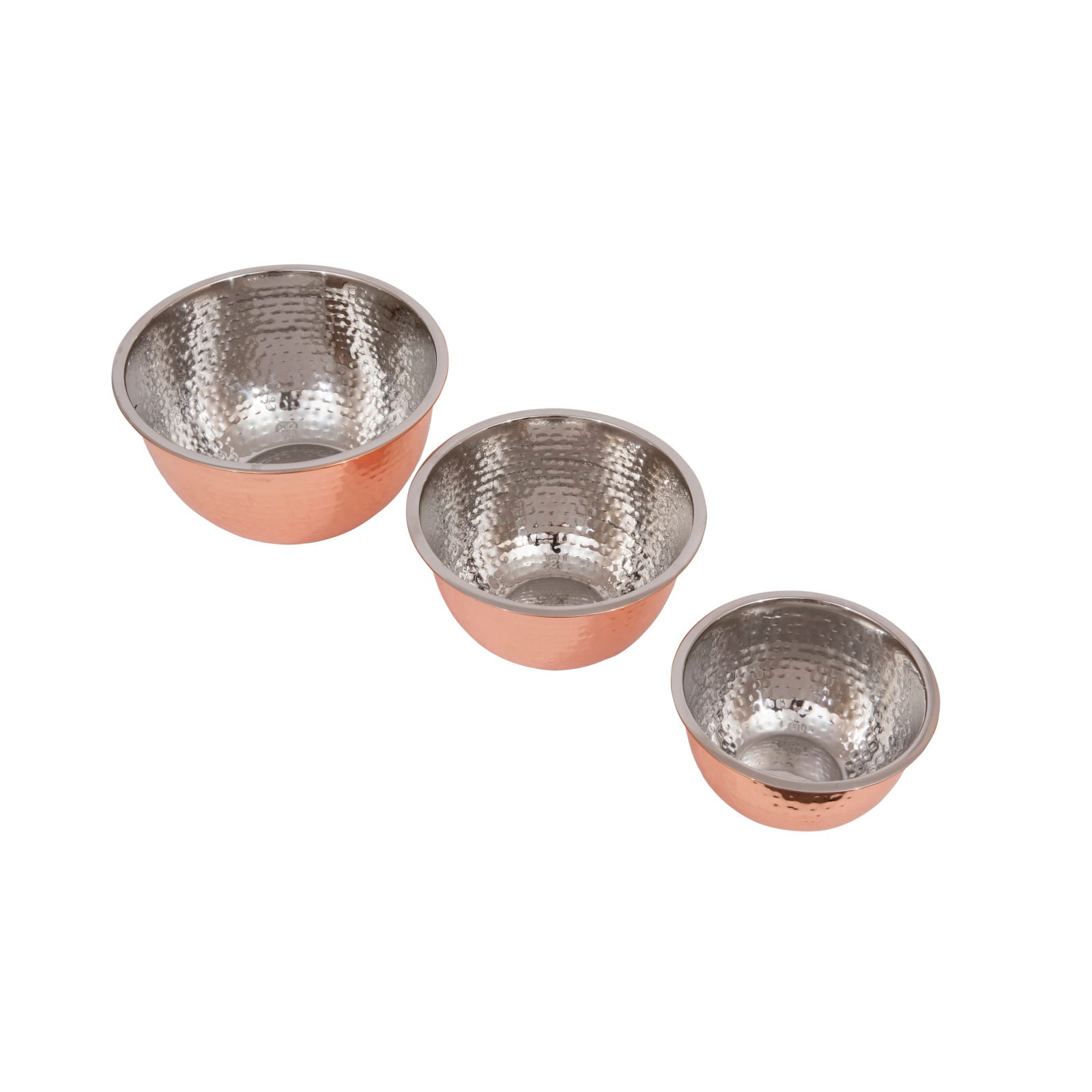 Hello Honey® Hammered Metallic Stainless Steel Bowls Set