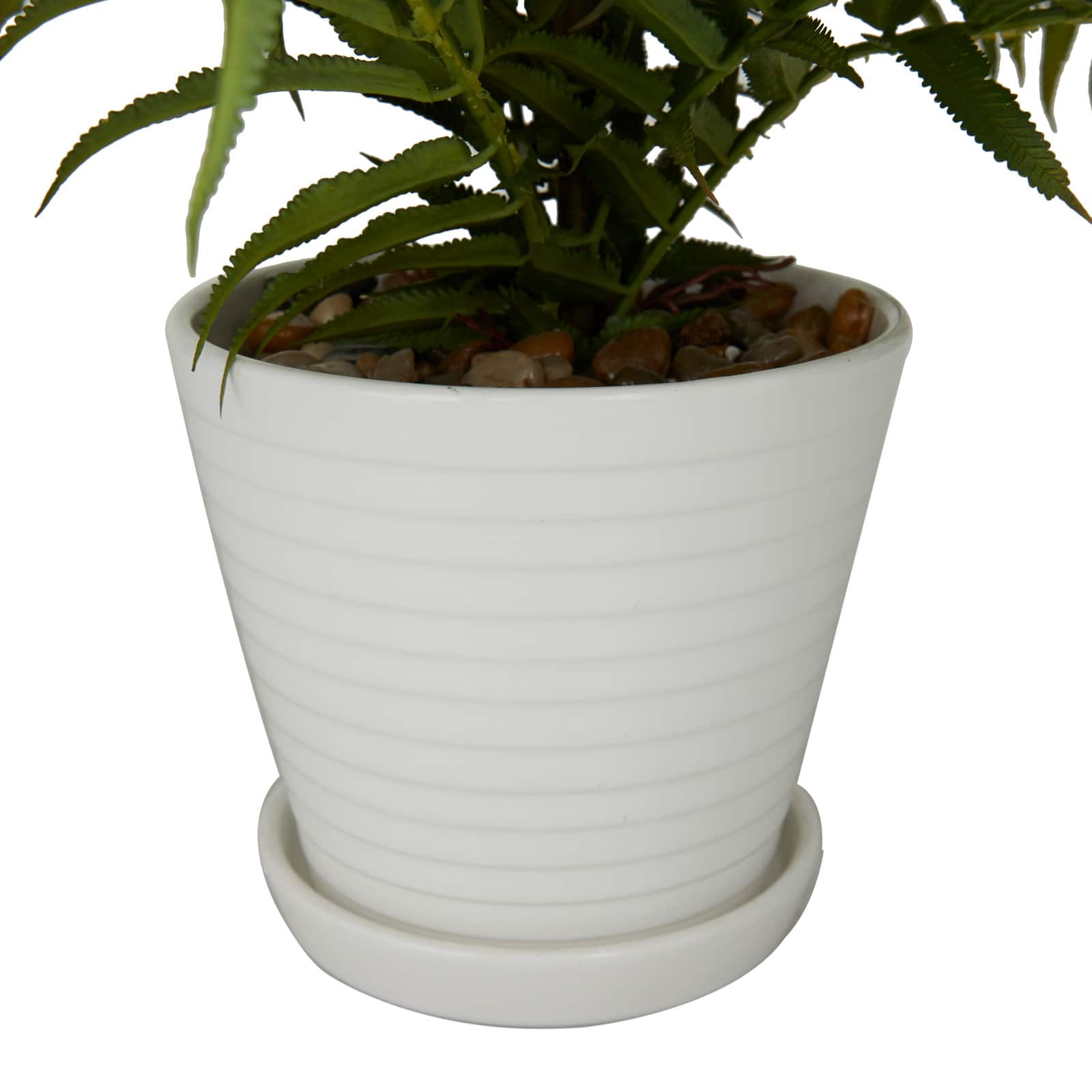 White Traditional Floral and botanical Artificial Foliage, 19" x 23" x 14"