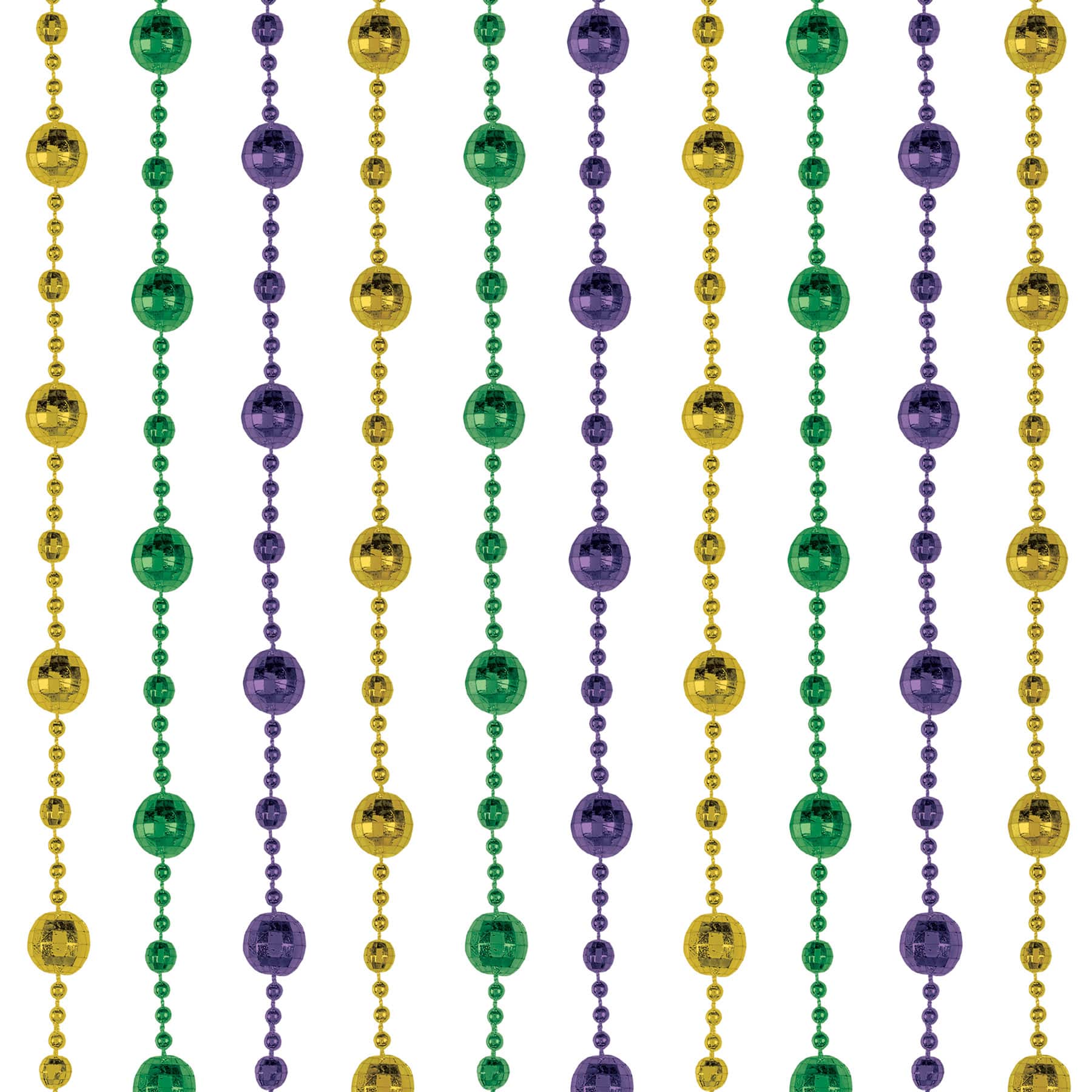 Beistle 24" x 6.5ft. Mardi Gras Disco Ball Bead Curtain set