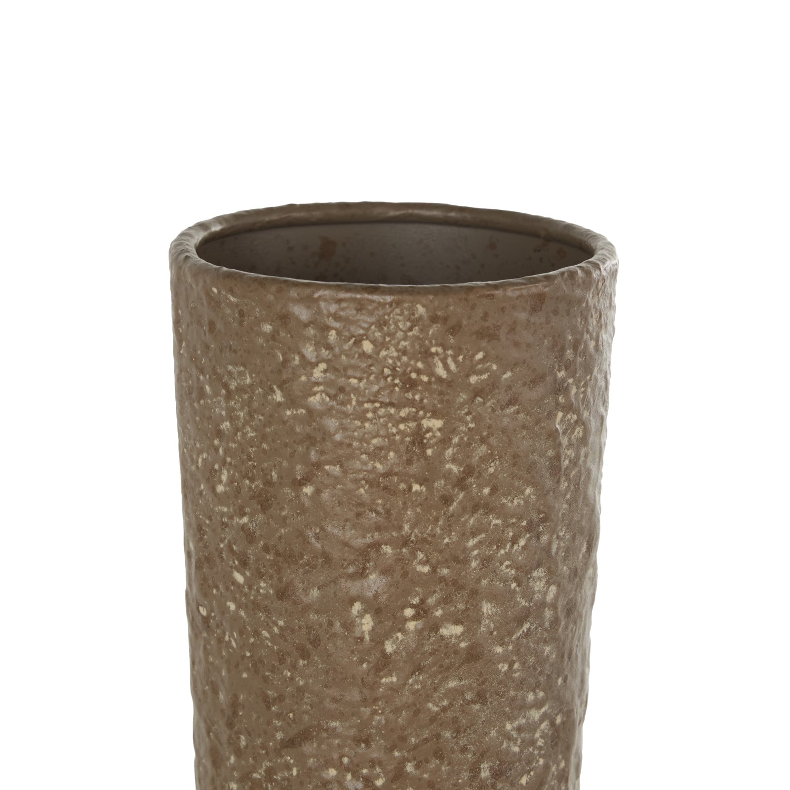 17" Brown Metal Antique Inspired Vase with Handles