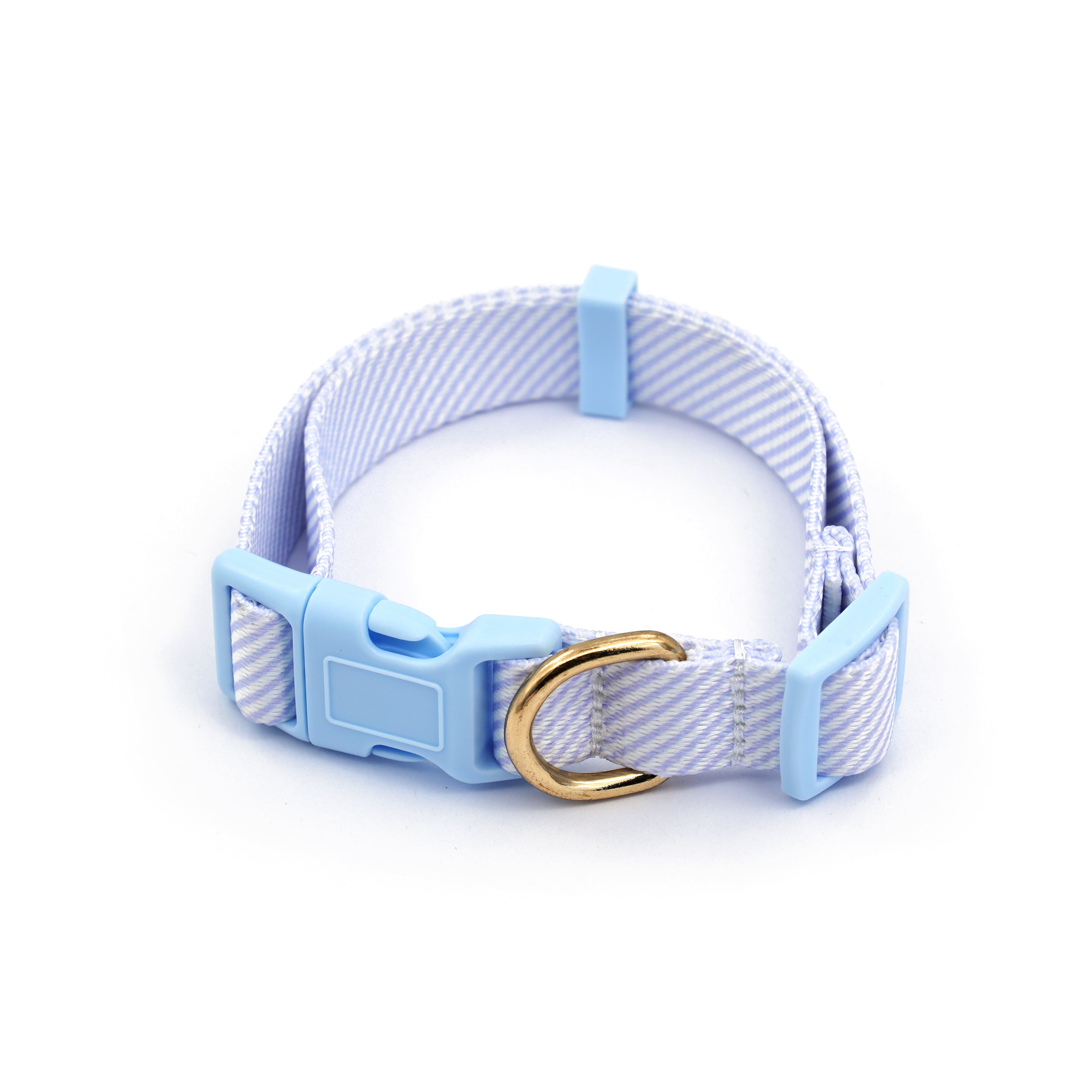 Blue & White Striped Dog Collar by Fab Finds