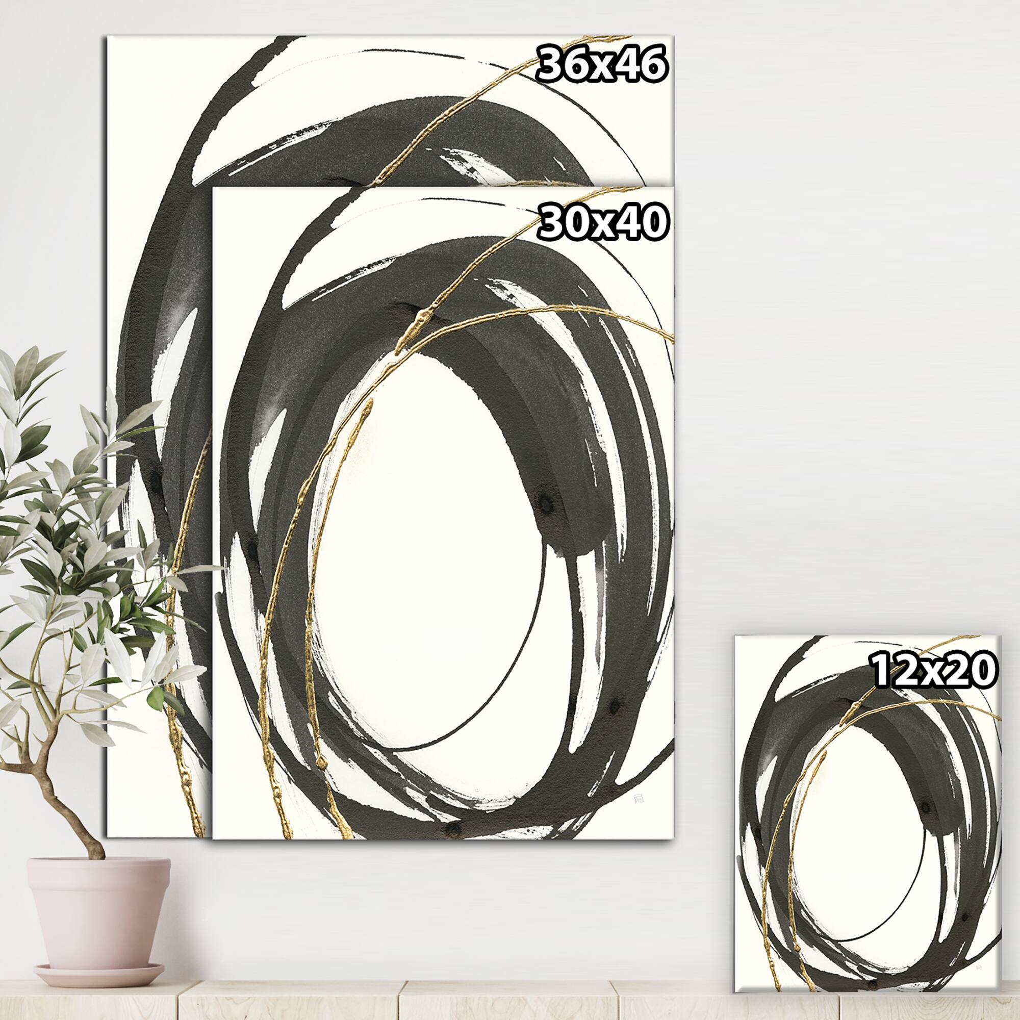 Designart - Gold Glamour Circle I