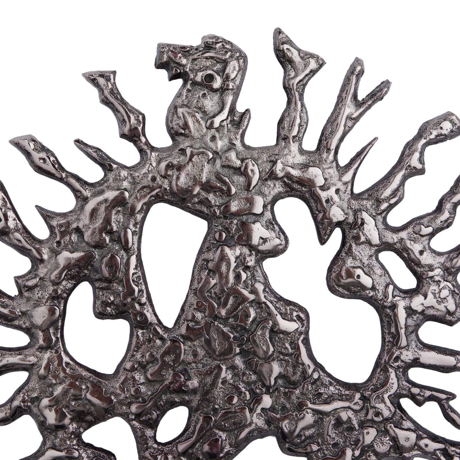 Set of 3 Silver Aluminum Modern Wall Decor, 25" x 25" x 25"