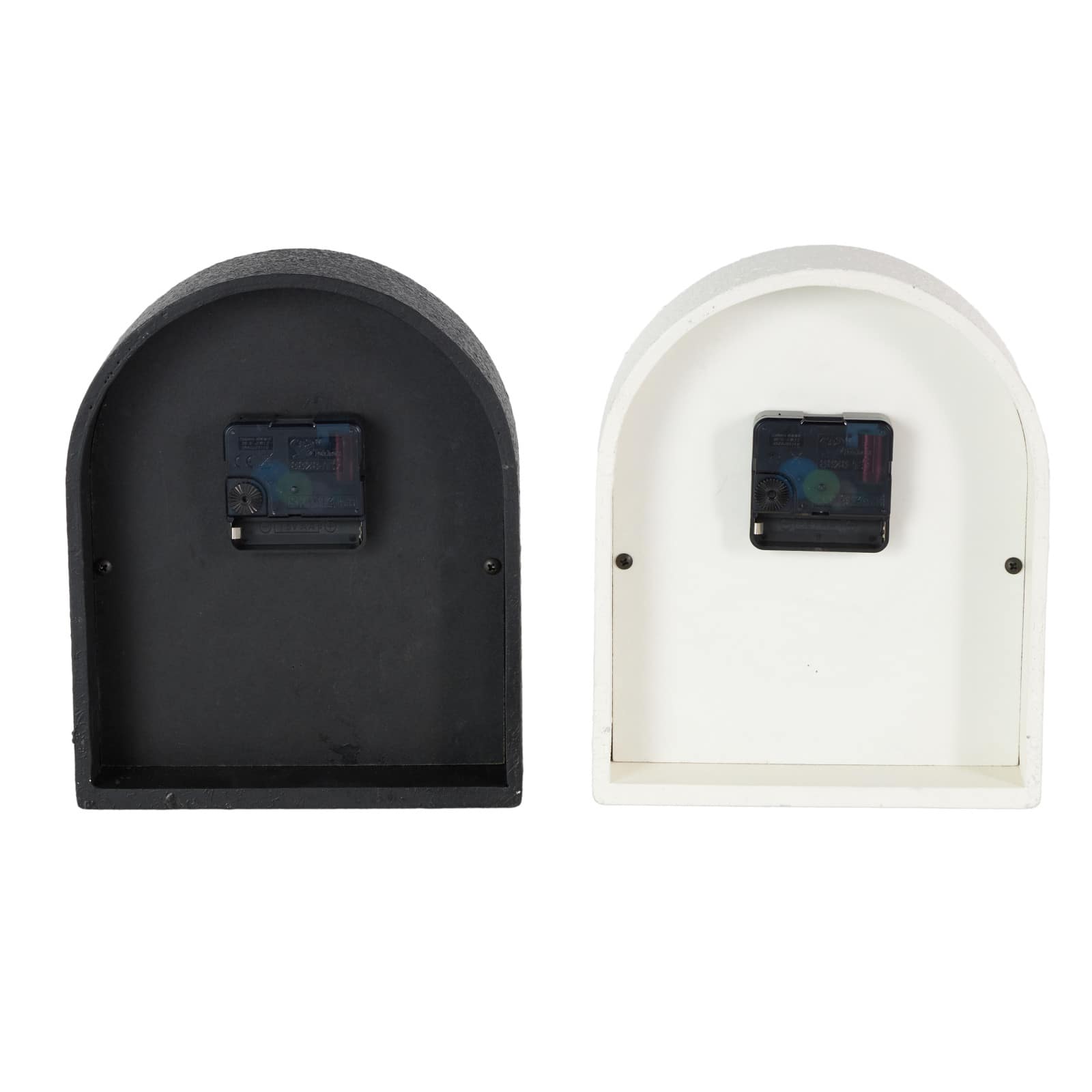 8.75" Textured Decorative Clock with Gold Accents Set