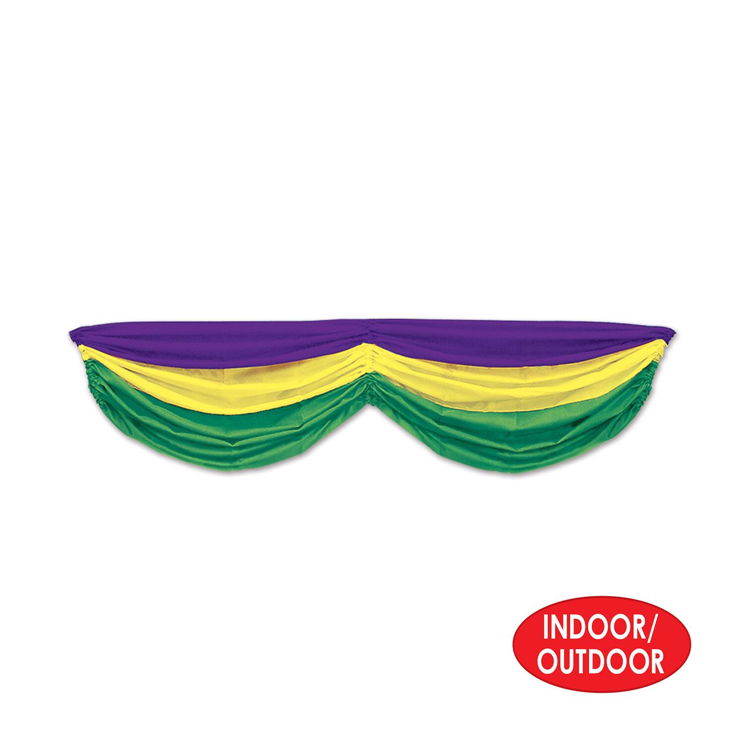 Beistle 70" Mardi Gras Fabric Bunting