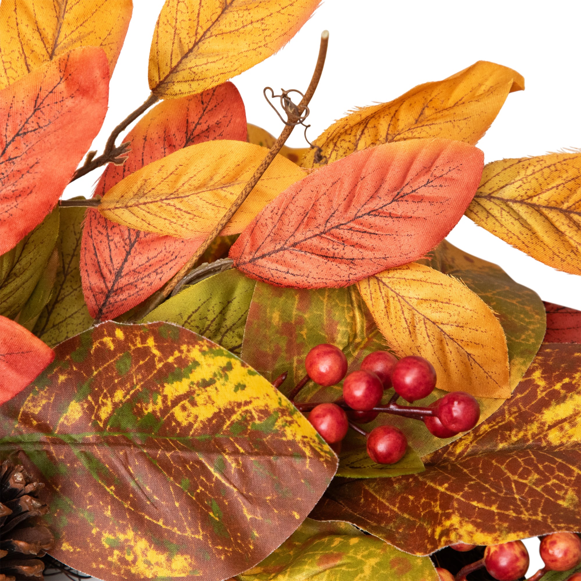 26" Leaves & Berries Twig Thanksgiving Wreath