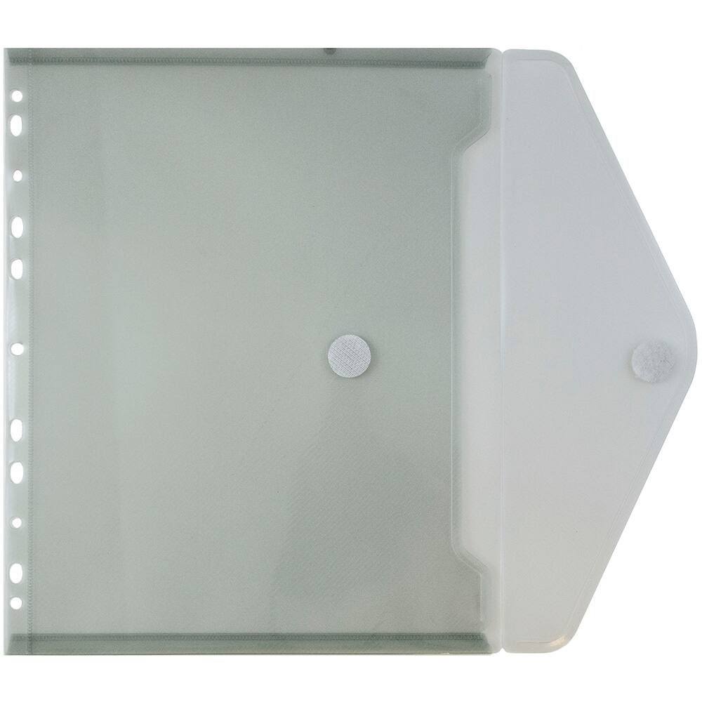JAM Paper 8.625" x 11.5" Plastic Binder Envelope with Snap Closure, 12ct.