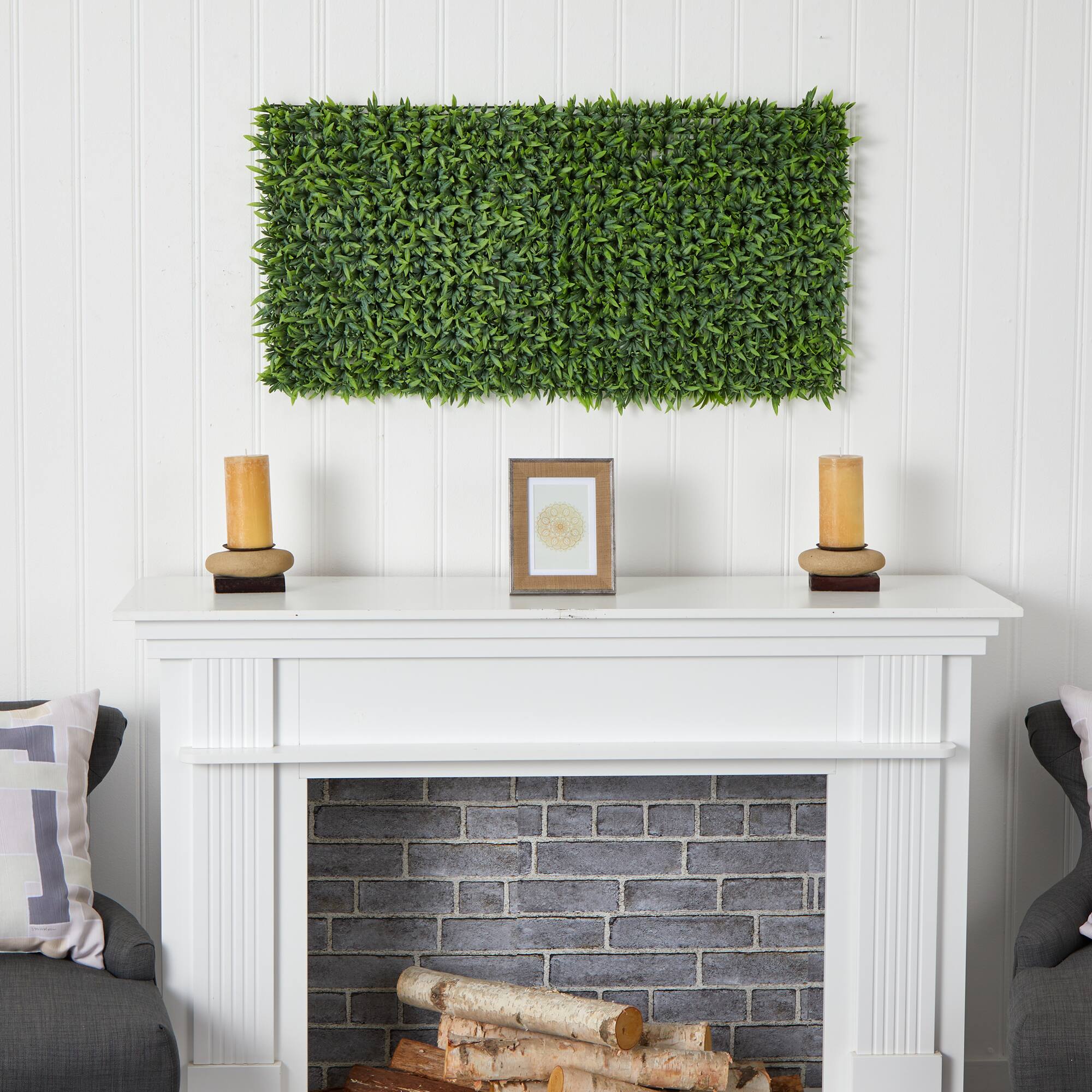 Artificial Grass Wall Mats, 2ct.