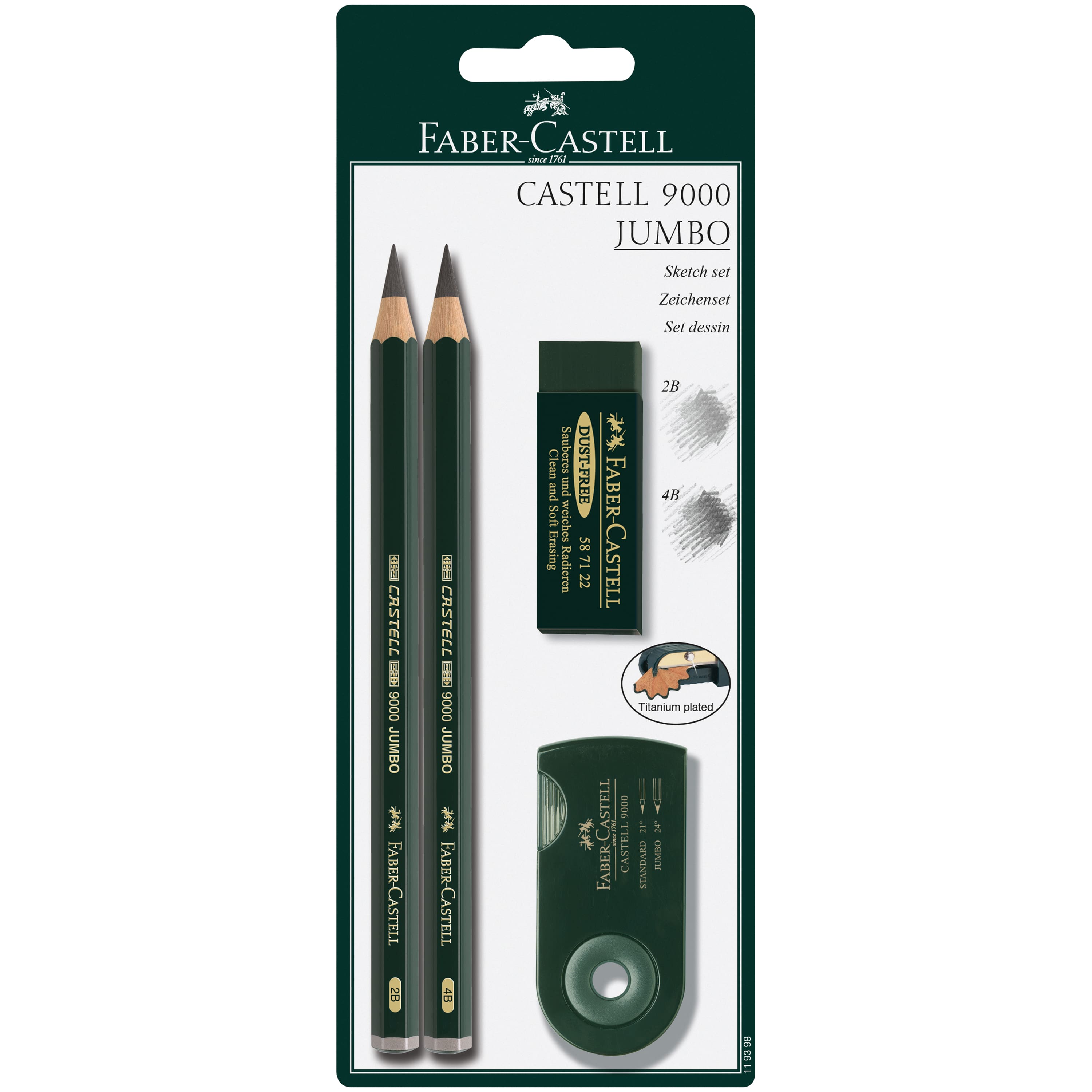Faber-Castell 9000 Jumbo Graphite Pencil Sketch Set