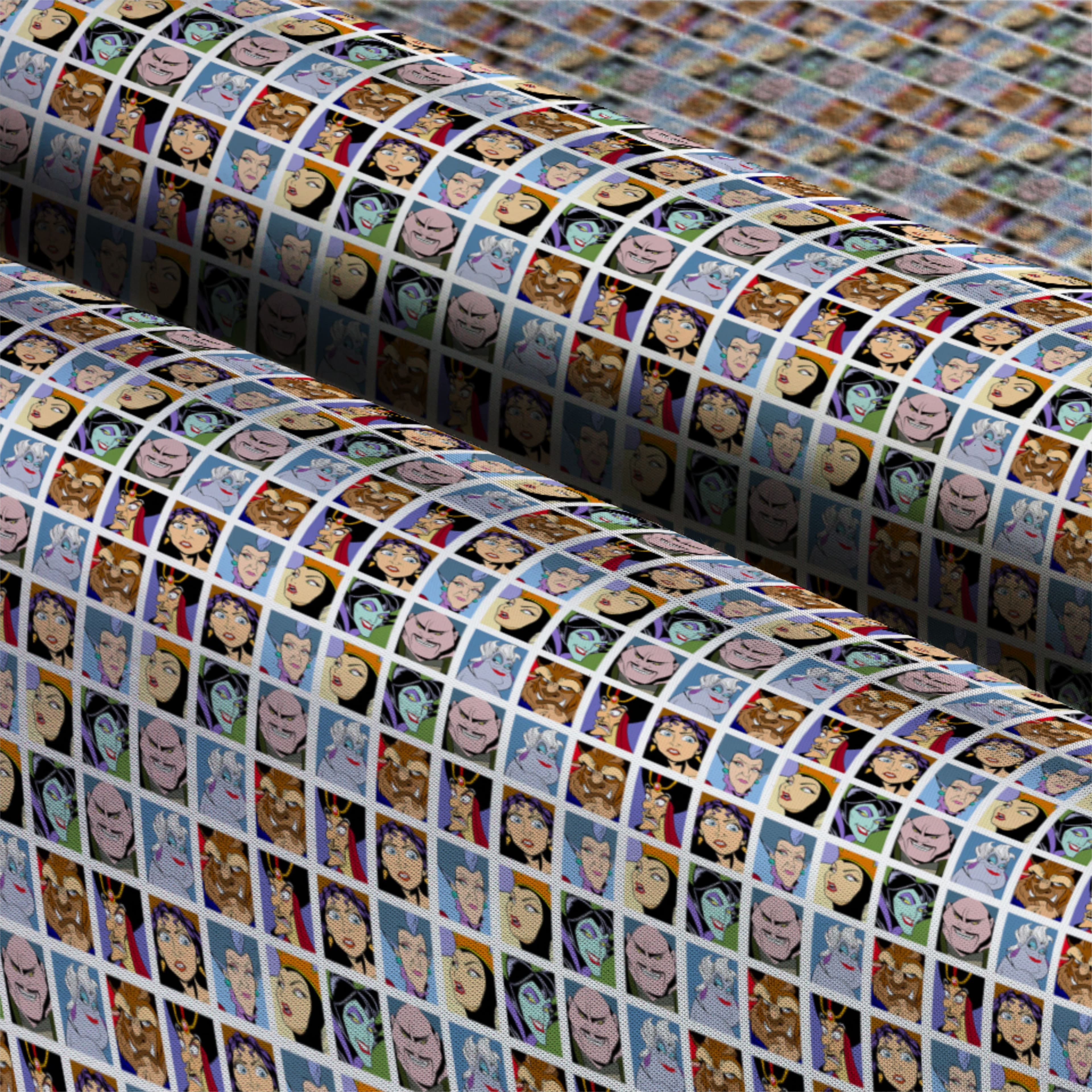 Disney® Villains Grid Cotton Fabric