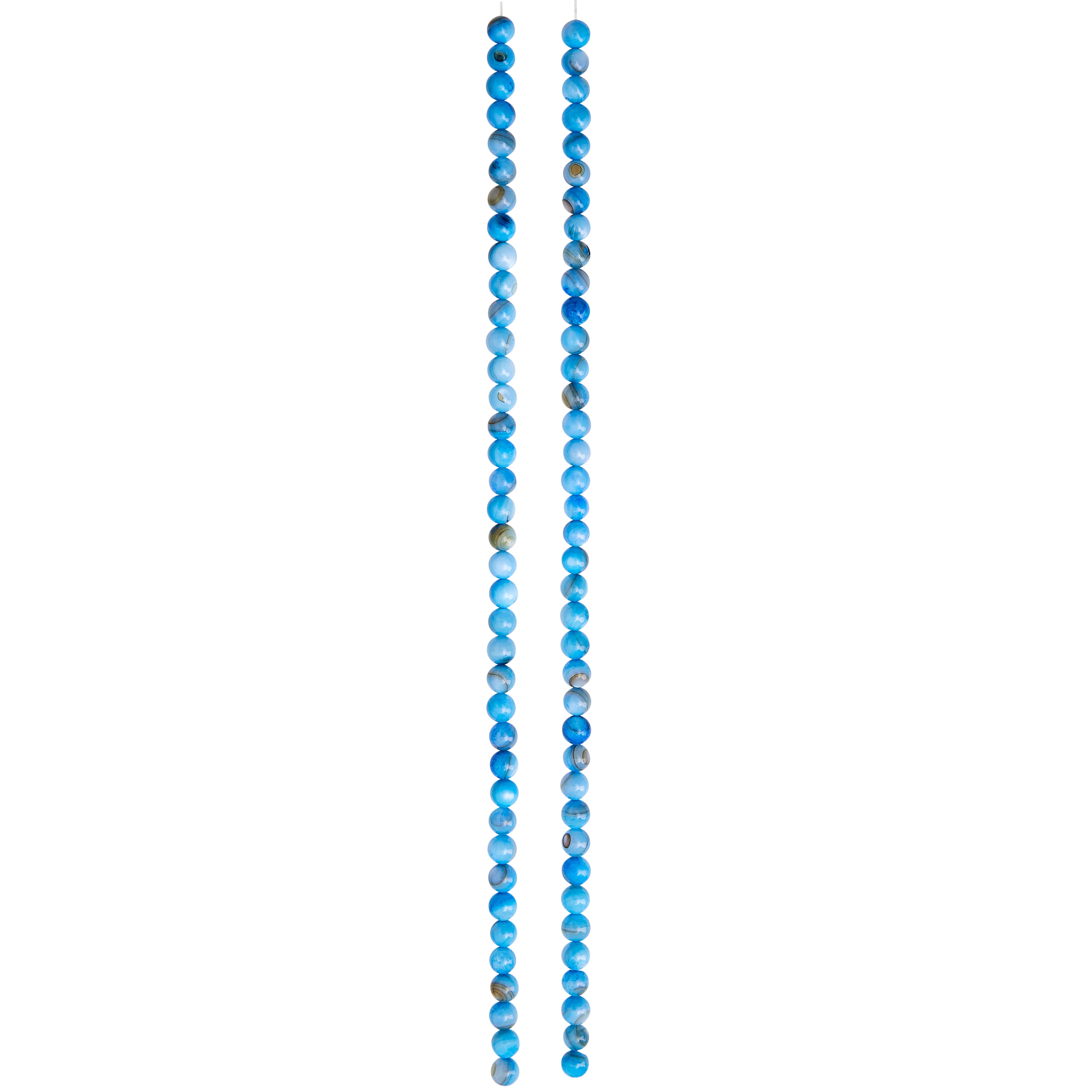 12 Pack: Light Sapphire Shell Round Beads, 6mm by Bead Landing™
